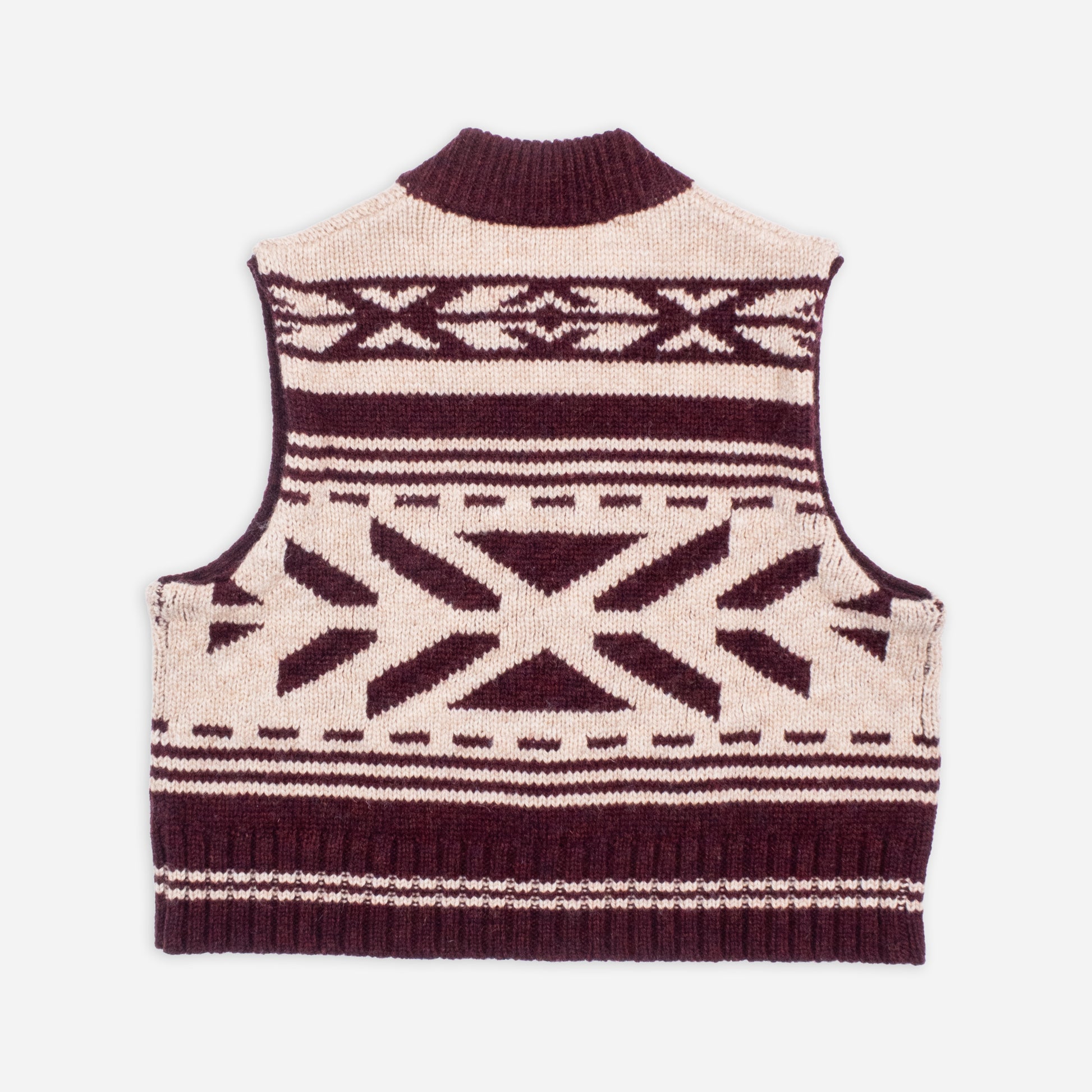 Womens Wool Sweater Vest - Alpine Burgundy