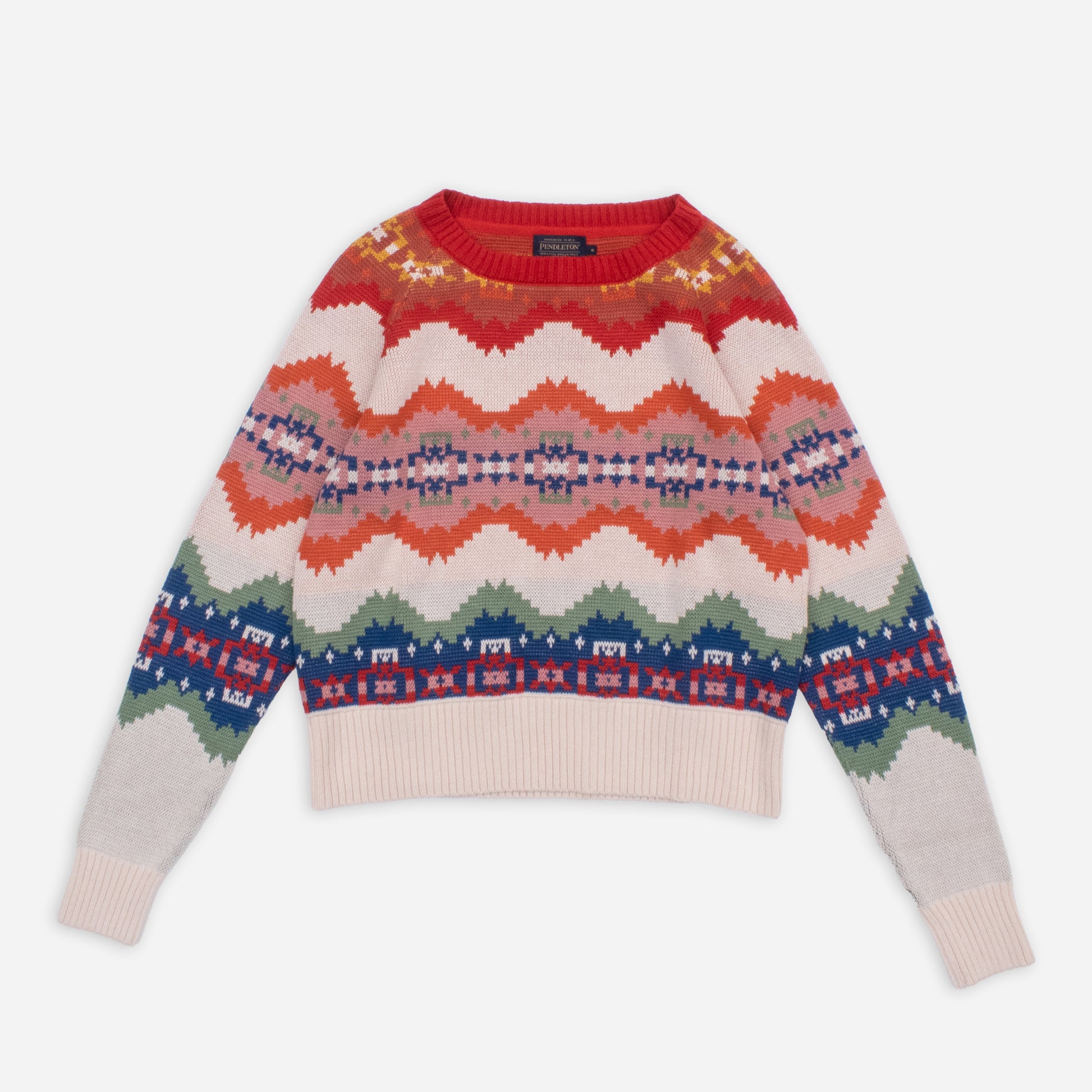 Womens Raglan Multi Sweater - Multi