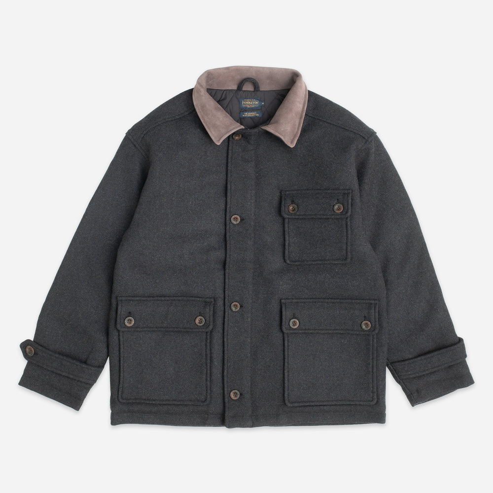 Winter Wool Hunting Jacket - Charcoal