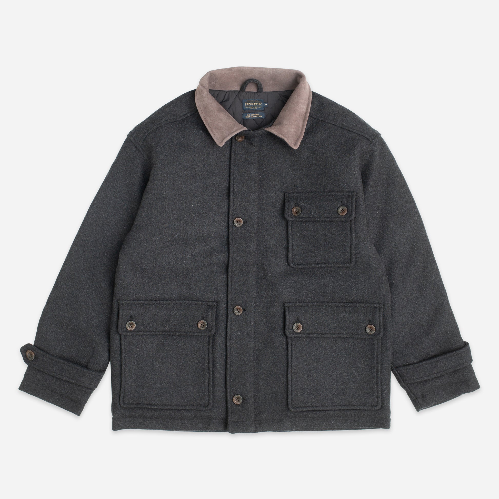 Winter Wool Hunting Jacket - Charcoal