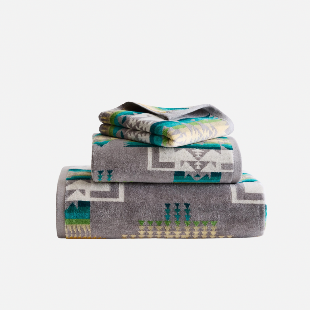 3 Piece Towel Set - Chief Joseph Grey