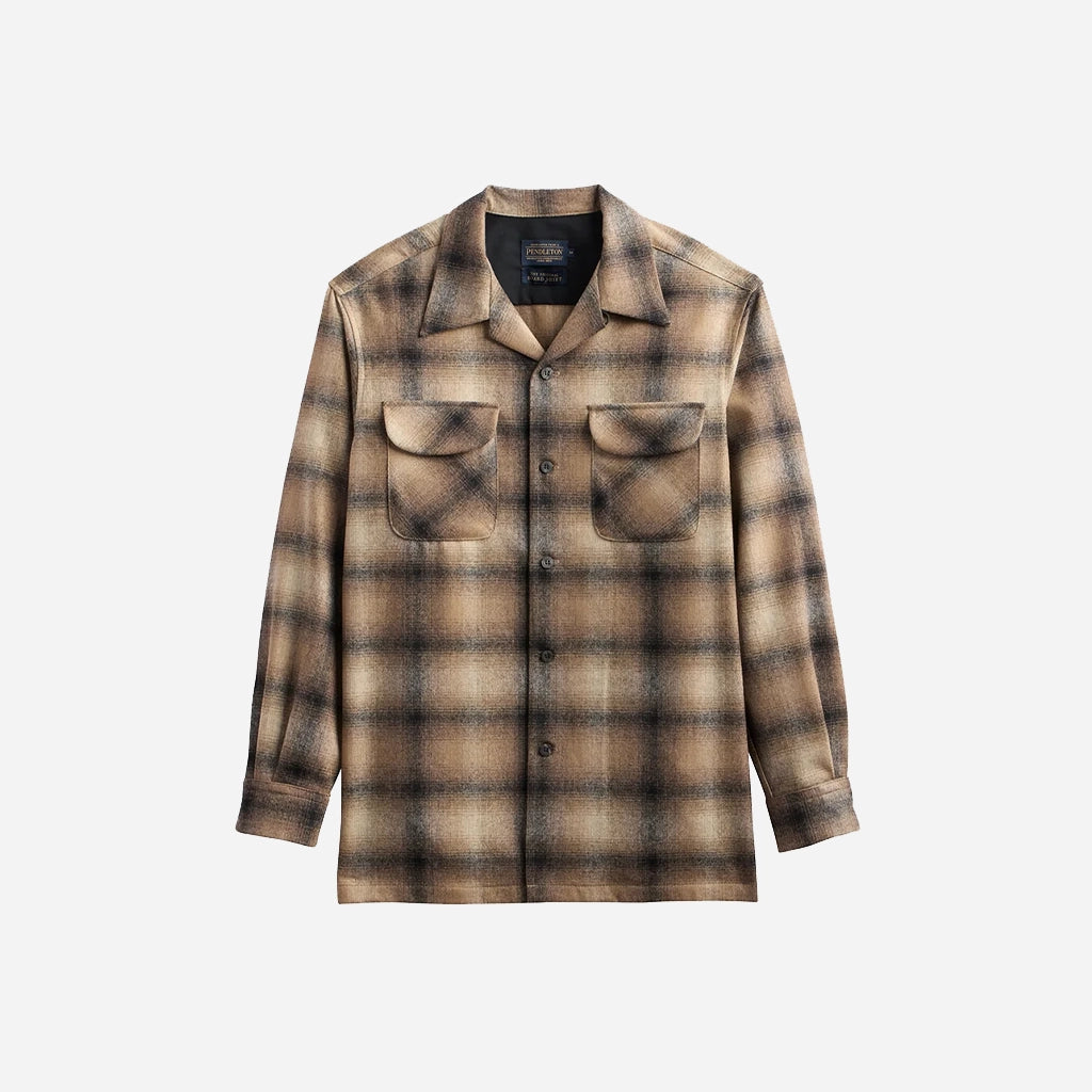Men's Board Shirt - Tan/Taupe Ombre