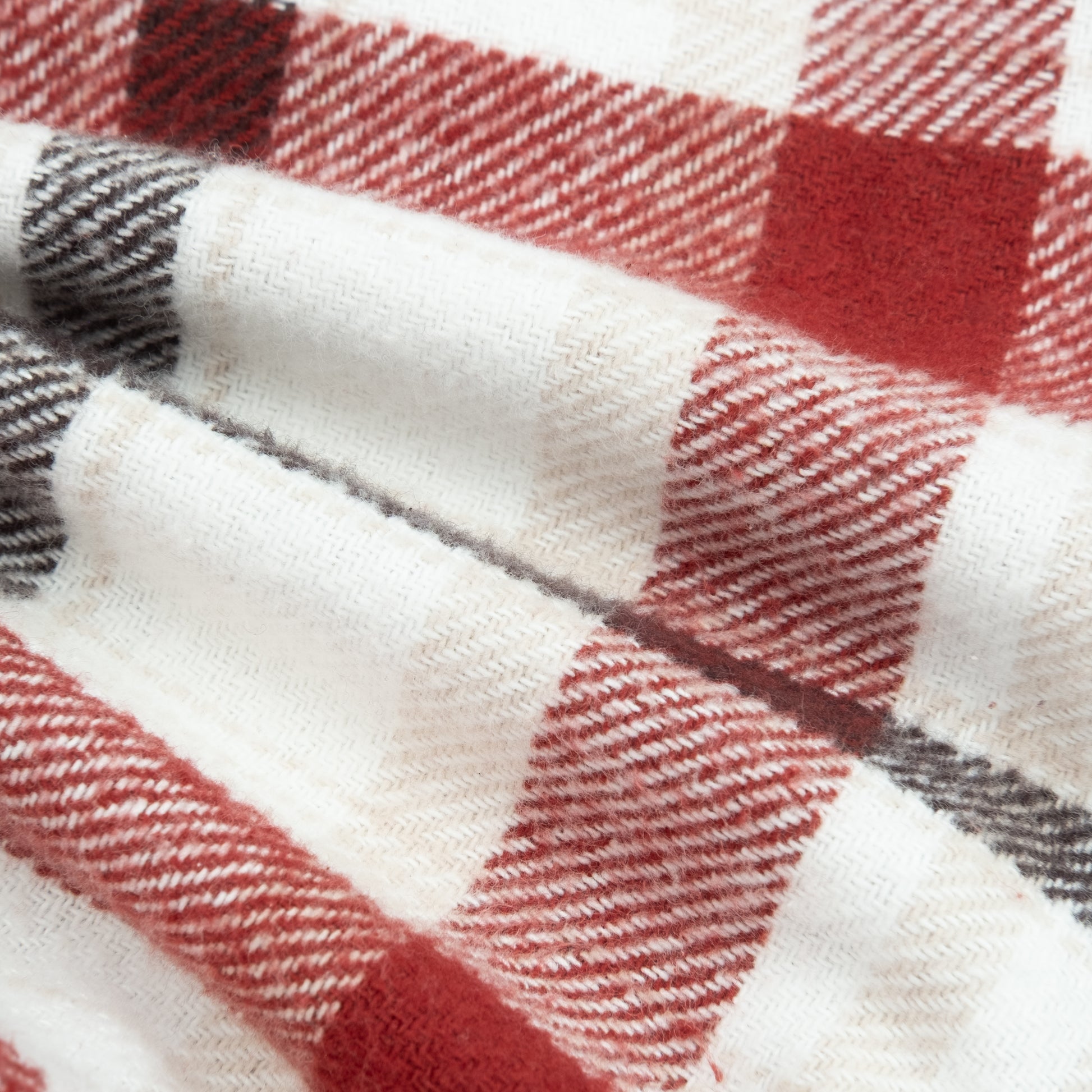 Big Pocket Check Overshirt - White/Brandy Brown