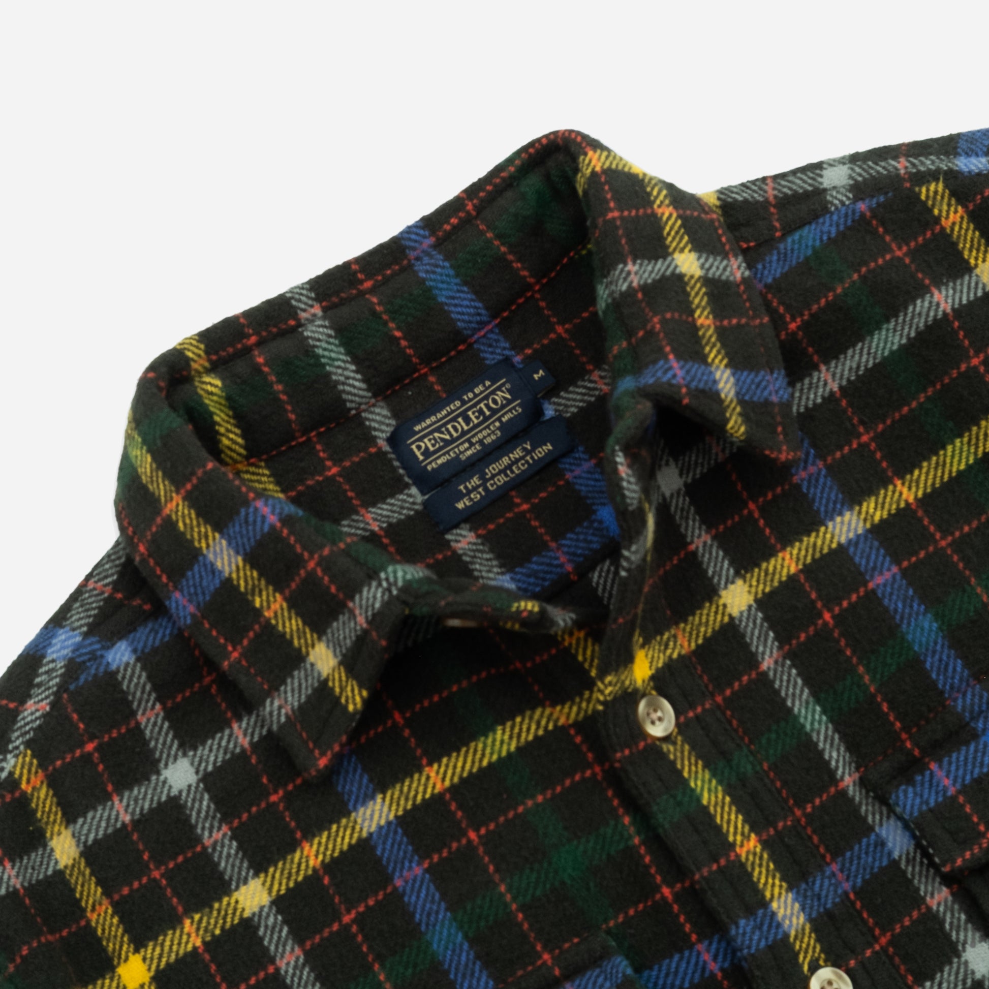 Big Pocket Check Overshirt - Peat Green/Blue-Yellow