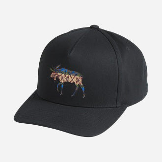 Mütze mit Elch-Stickerei – Schwarz