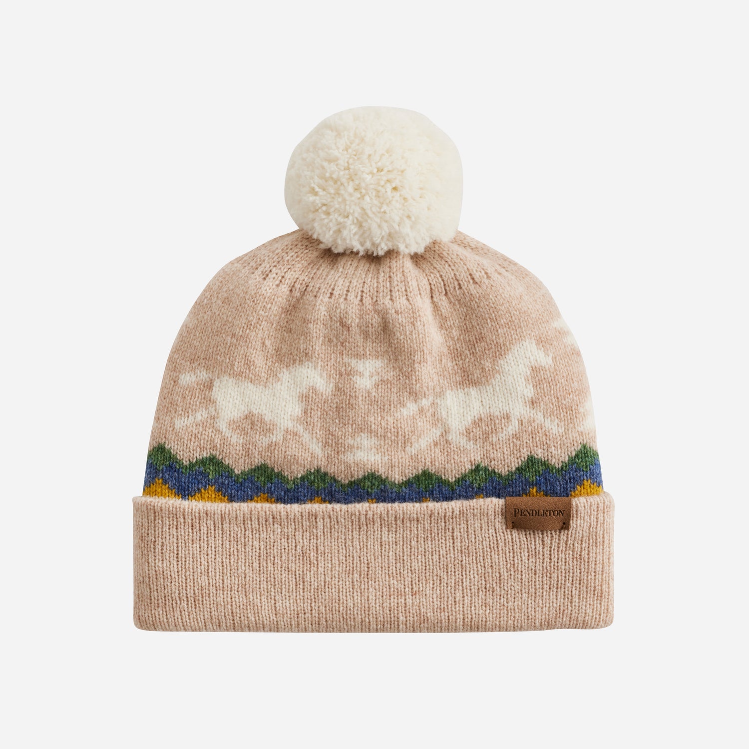 Pom Pom Beanie - Horse Sandshell