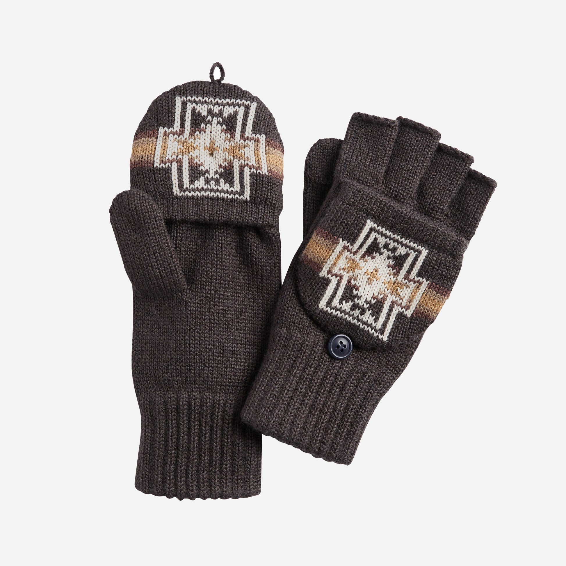 Convertible Fingerless Mittens - Harding Charcoal