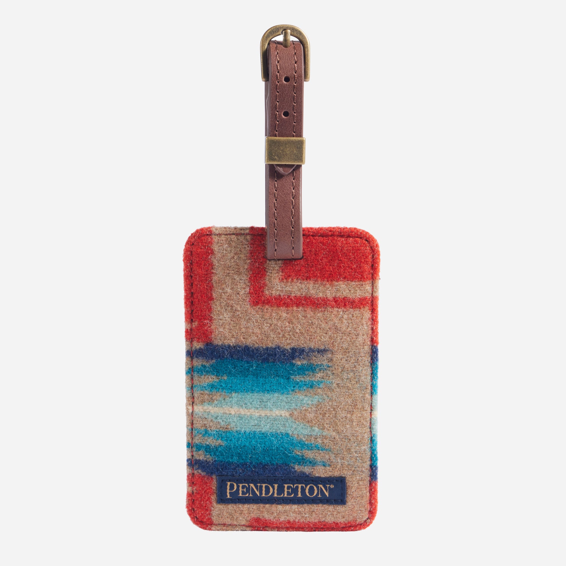 Wool Luggage Tag - Harding Red