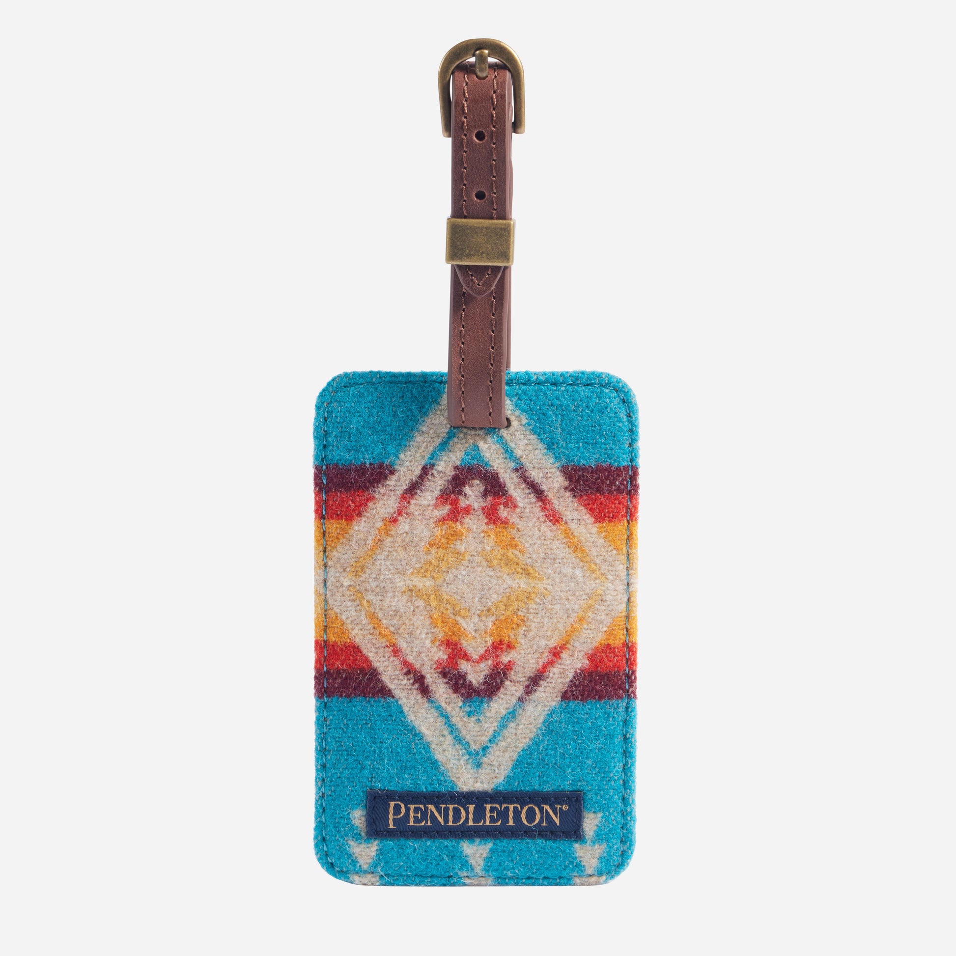 Wool Luggage Tag - Harding Turquoise