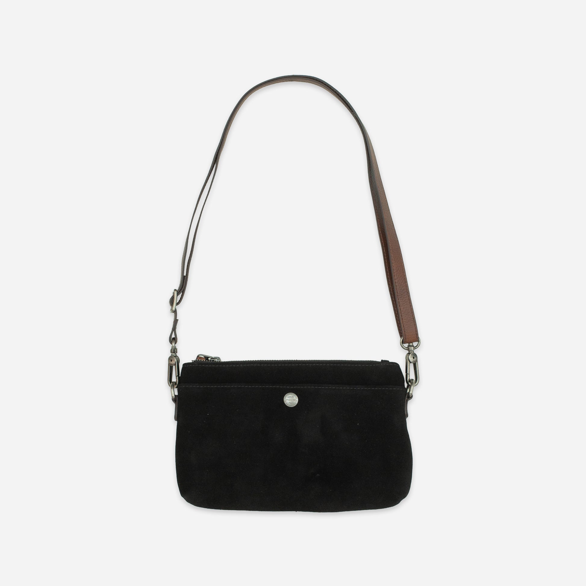 Suede Sling Bag - Black
