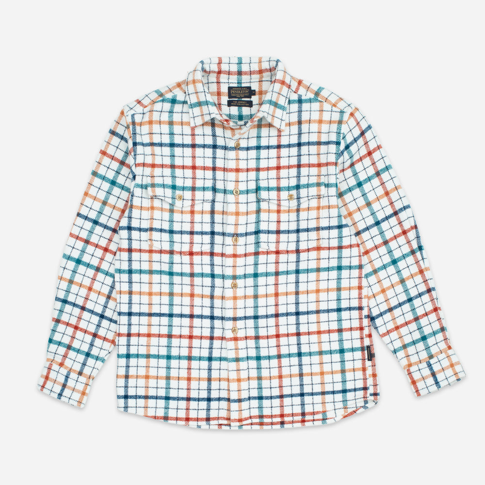 Big Pocket Check Overshirt - Saxony Blue/White-Red