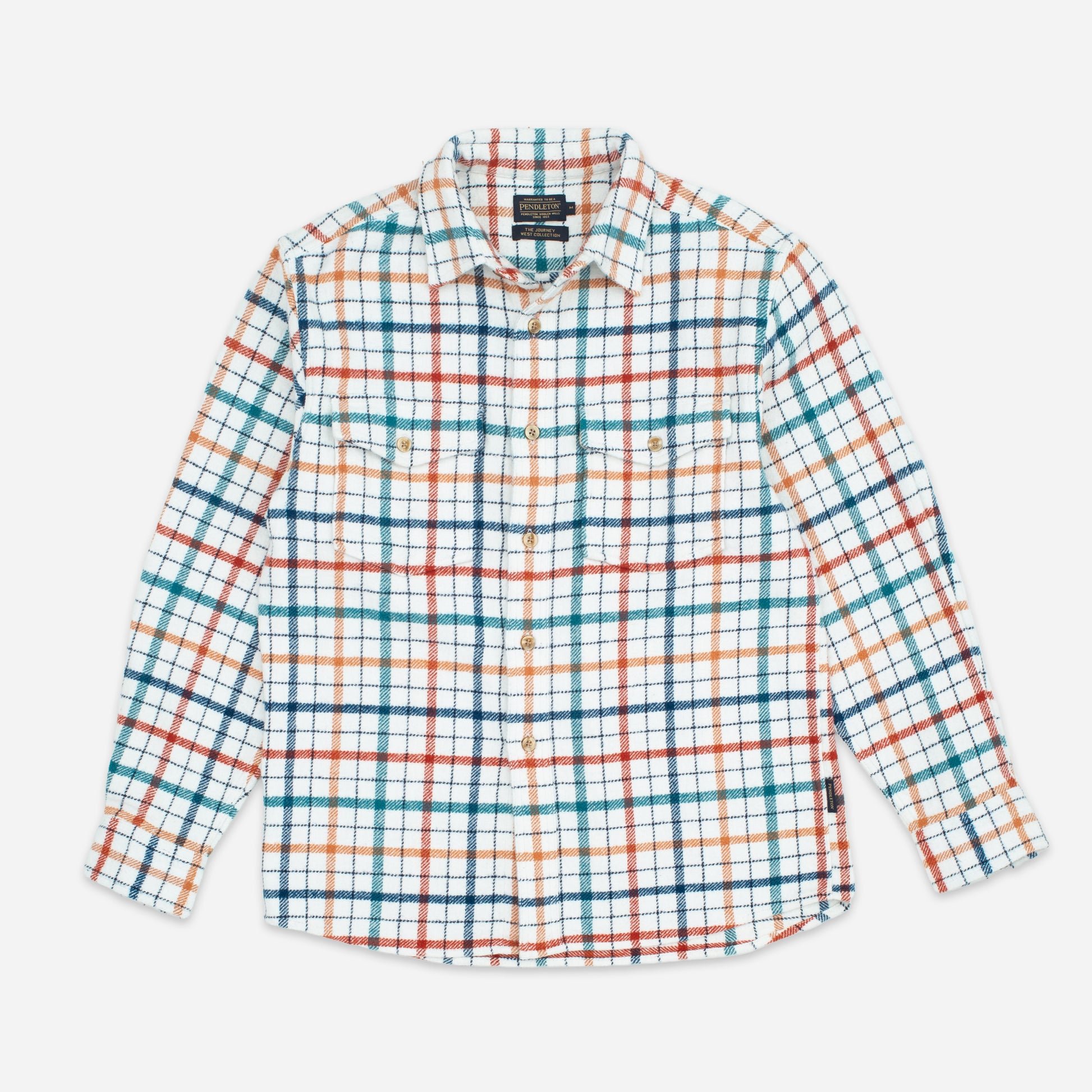 Big Pocket Check Overshirt - Saxony Blue/White-Red
