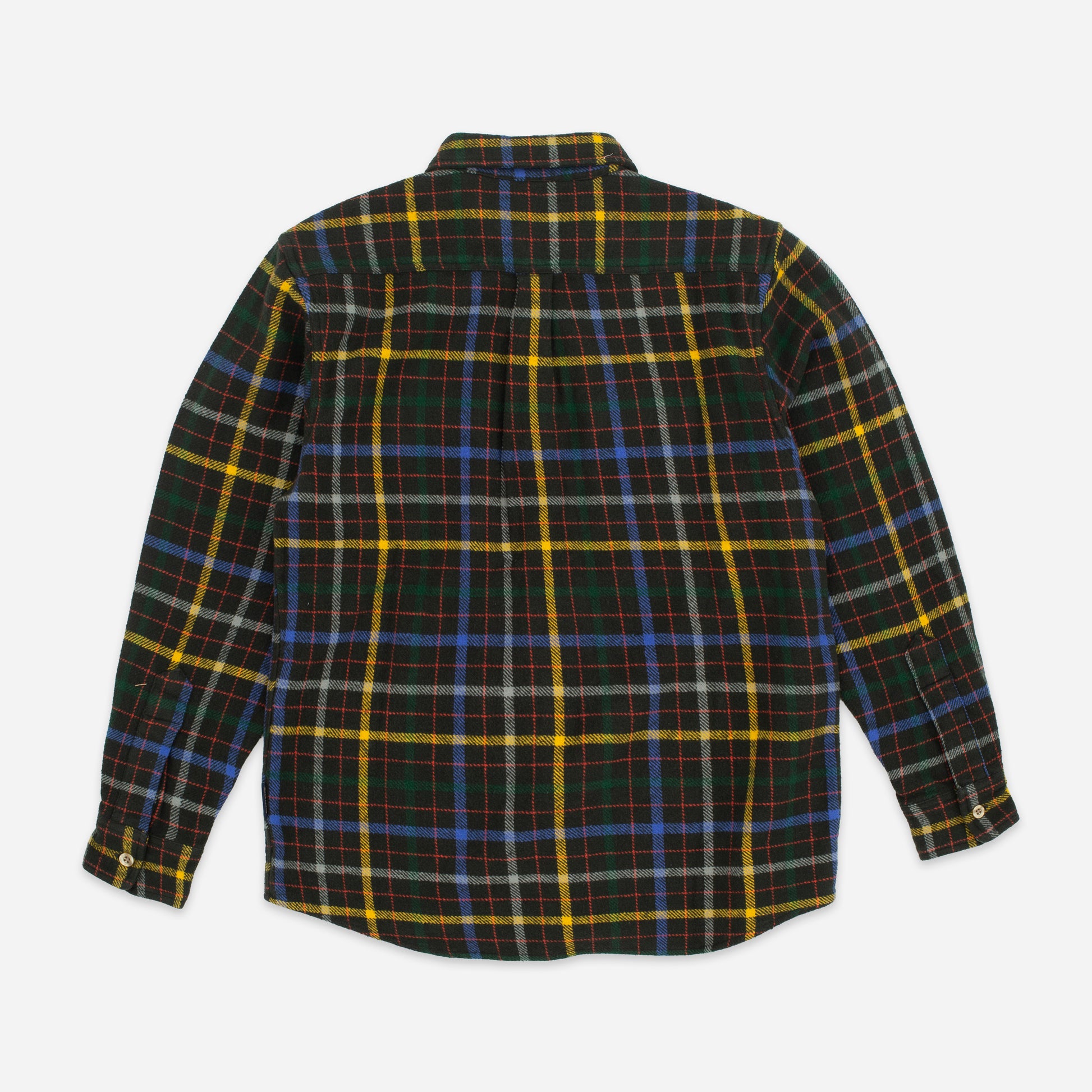 Big Pocket Check Overshirt - Peat Green/Blue-Yellow