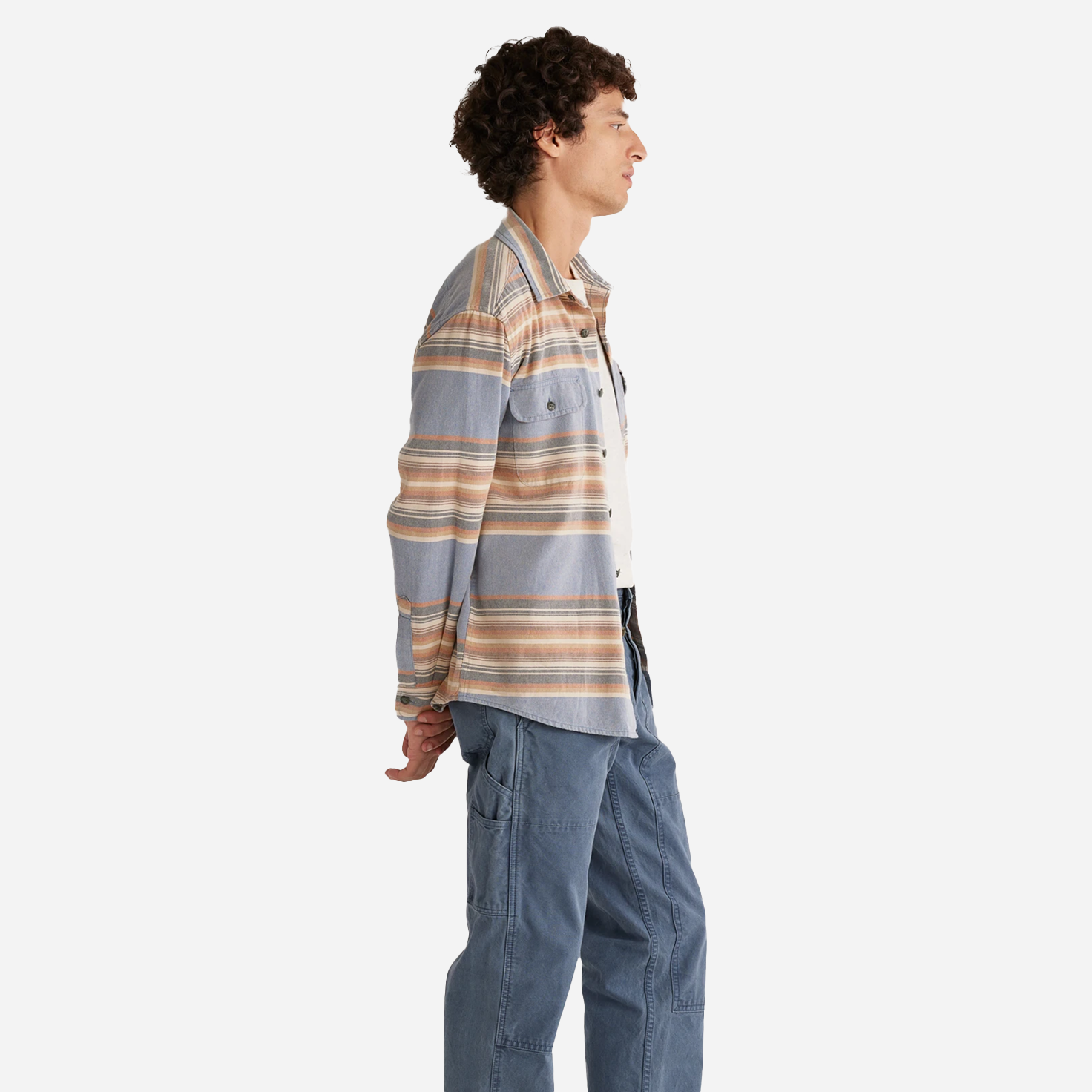 Beach Shack Shirt - Soft Indigo Stripe