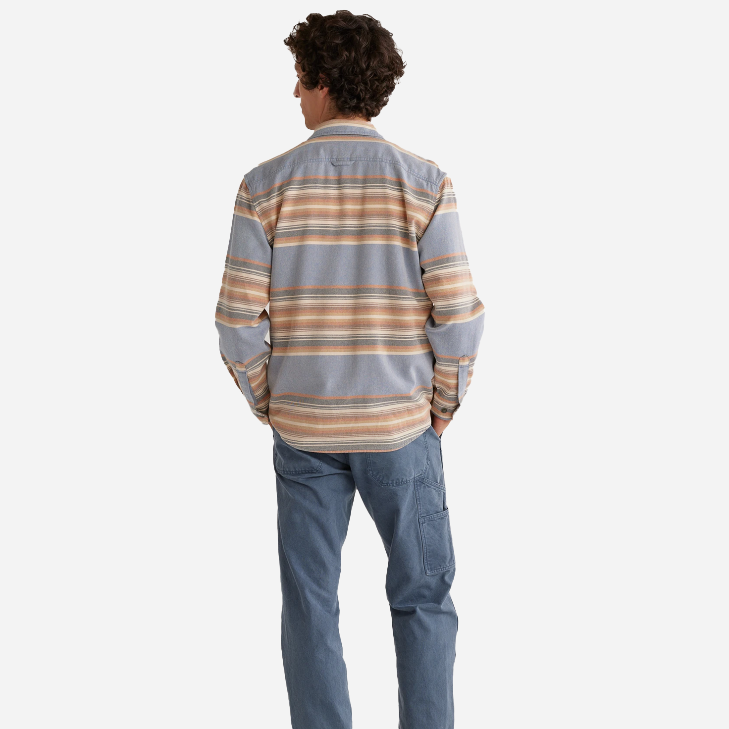 Beach Shack Shirt - Soft Indigo Stripe