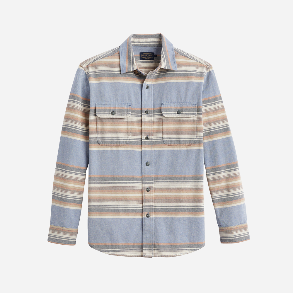 Beach Shack Shirt - Soft Indigo Stripe