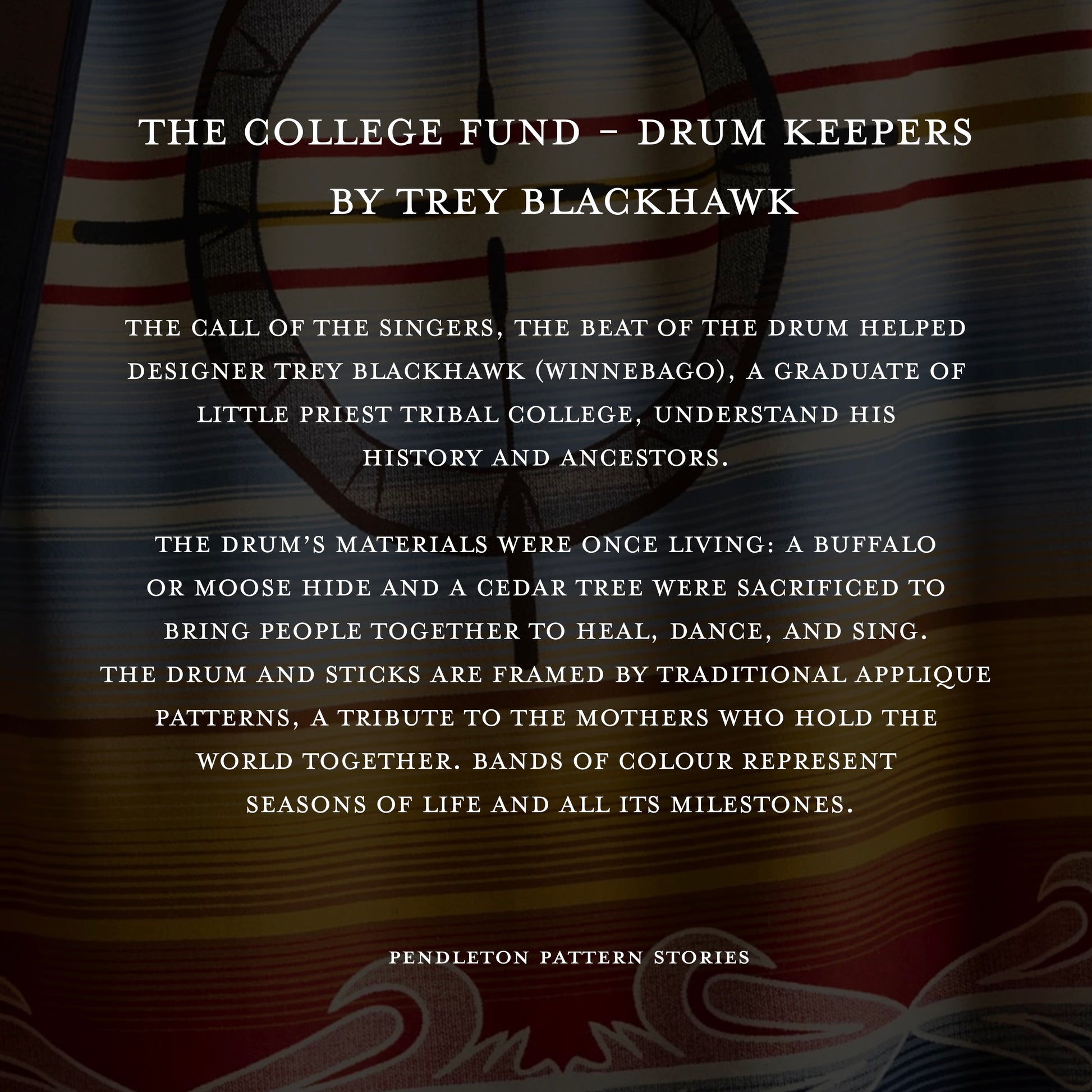 American Indian College Fund Blanket - Drum Keepers