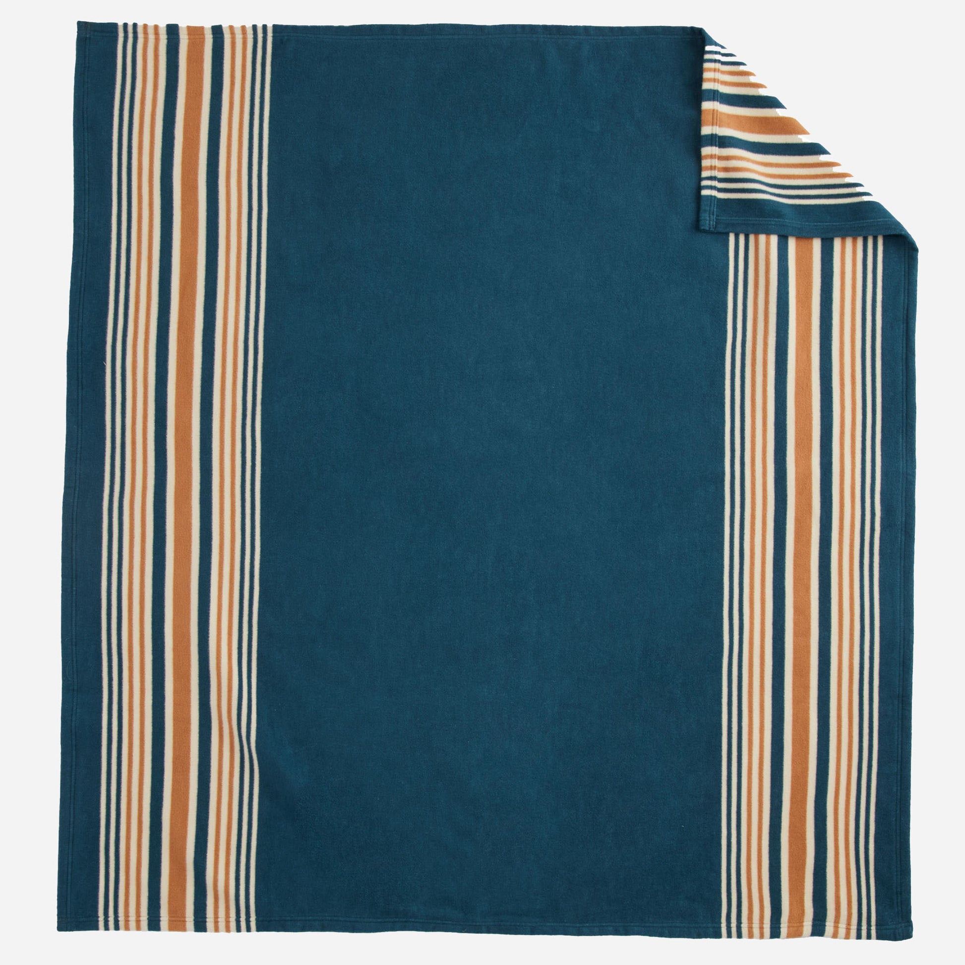 Organic Cotton Throw Gift Set Of 2 - San Marino + Stripe, Shale