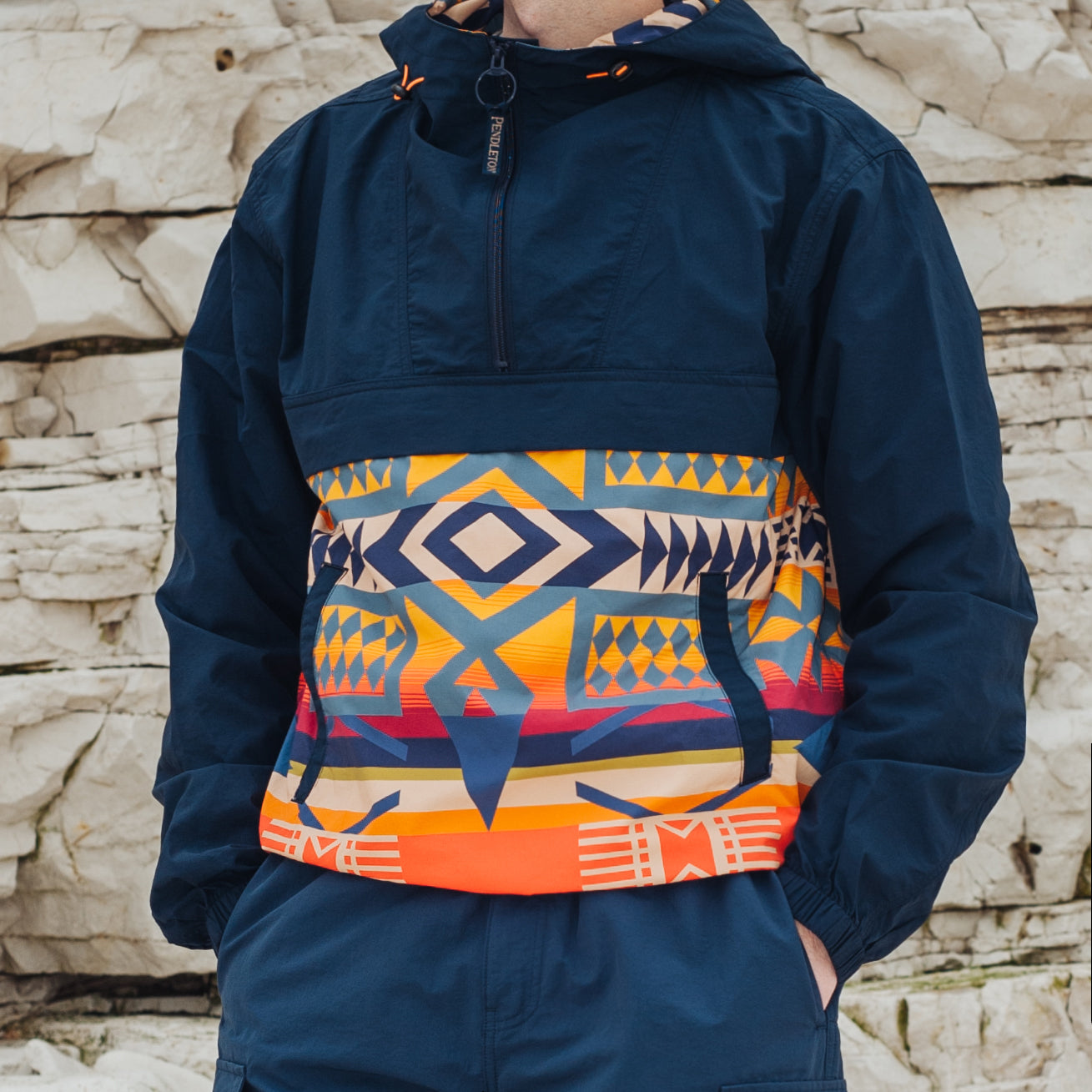 Popover Anorak - Navy/Fire Legend