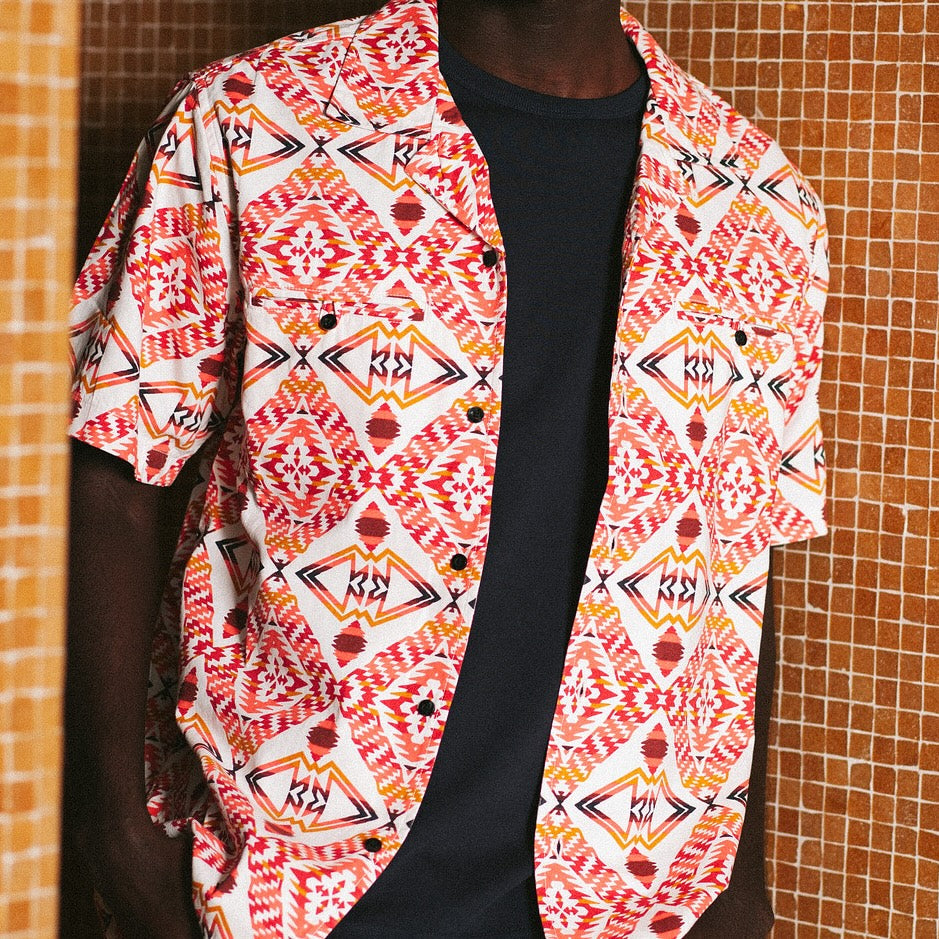 Two Pocket Camp Shirt - Thunder Earthquake Cream