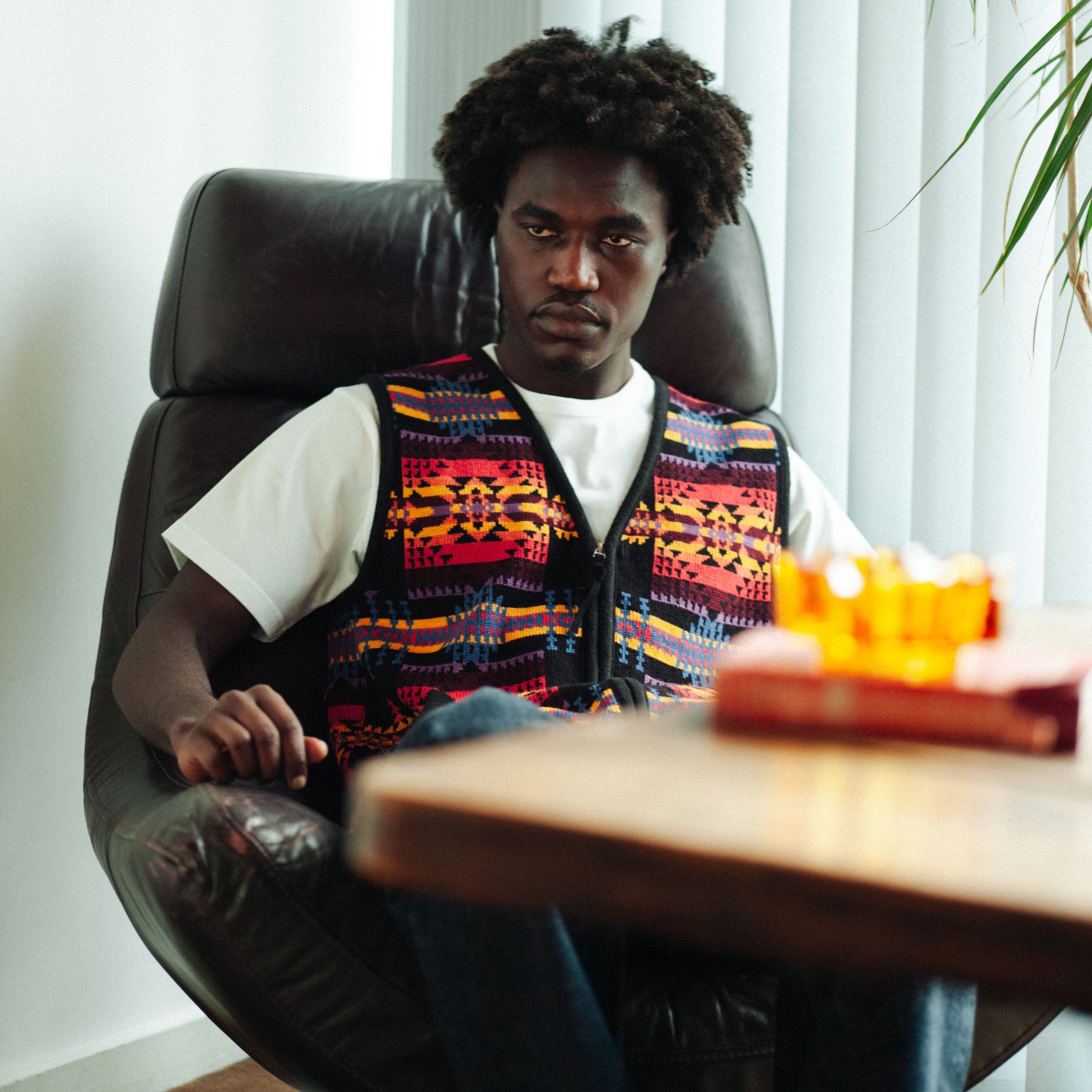 Jacquard Vintage Vest - Black/Multi - Pendleton EU