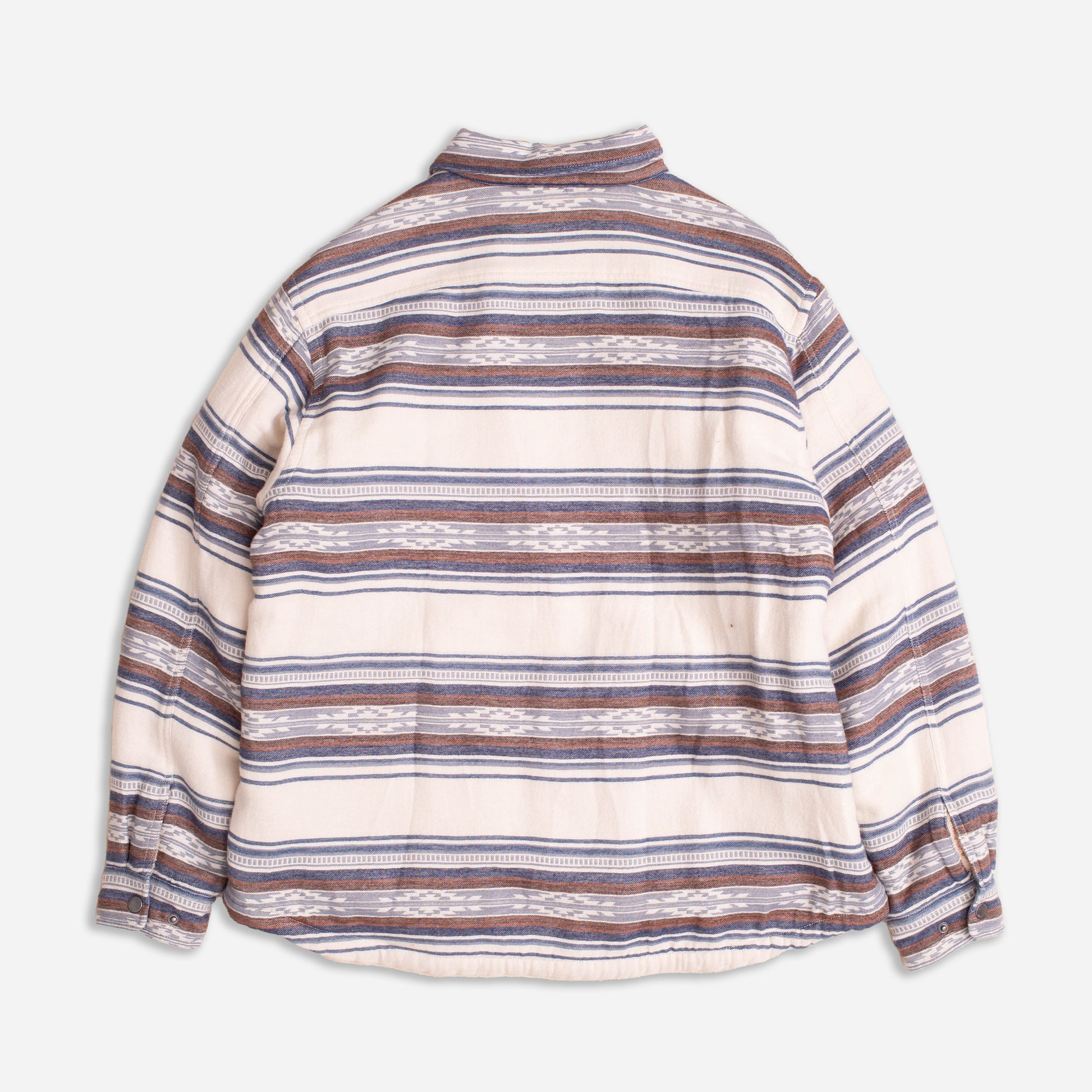 Bay City Sherpa Lined Overshirt - Saltillo Stripe