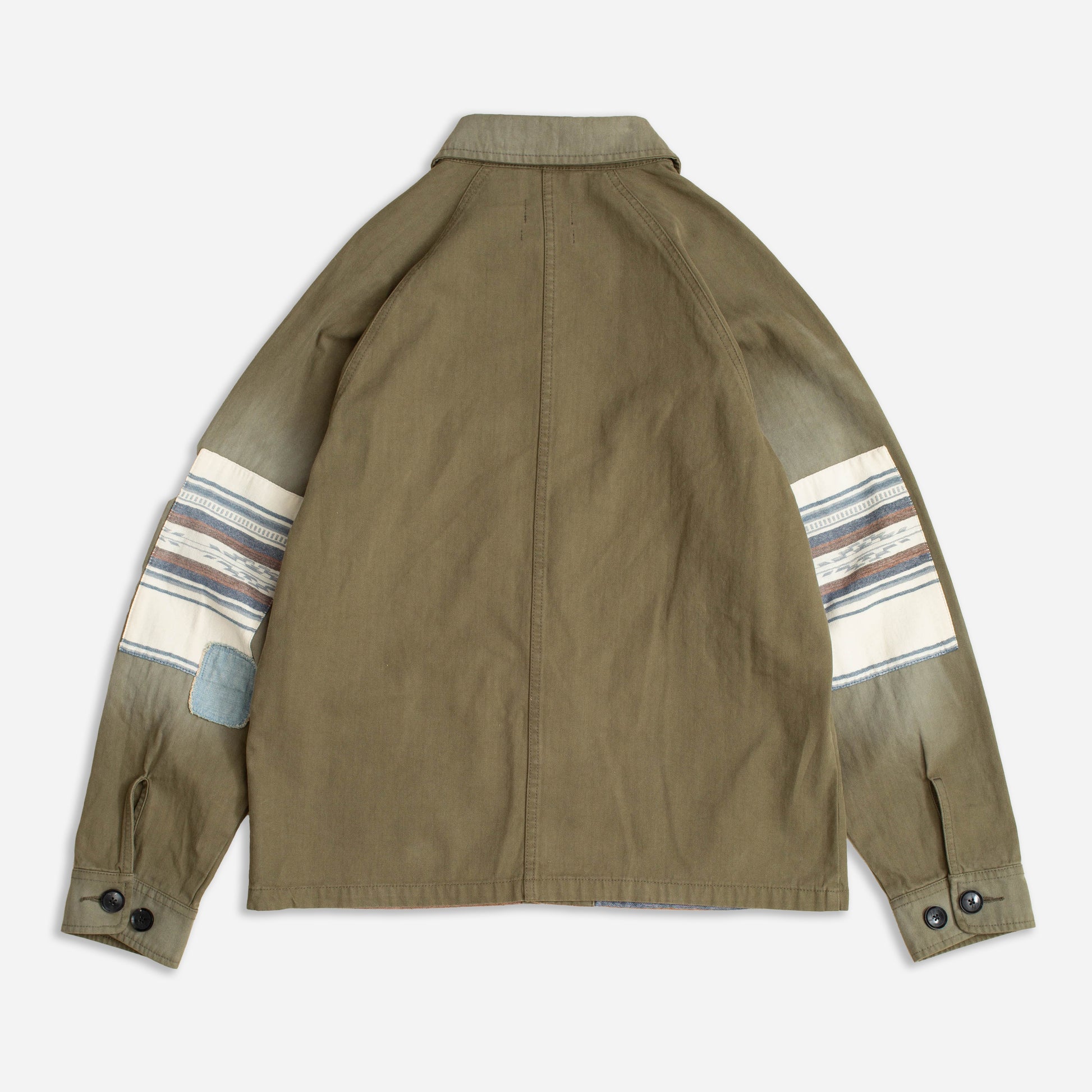 Patchwork Chore Jacket - Olive