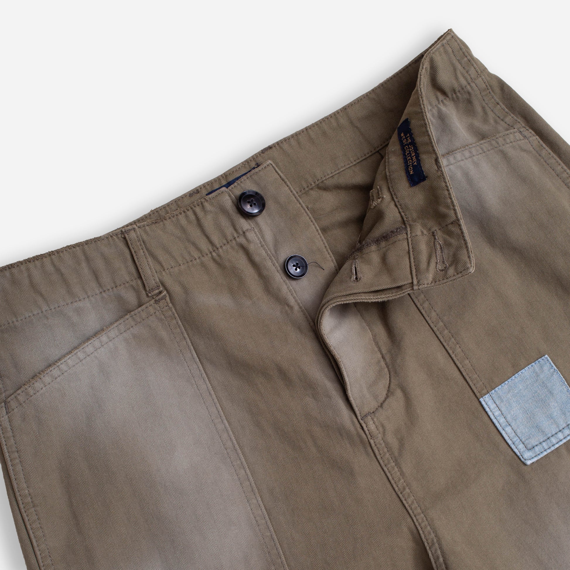 Patchwork Fatigue Work Pant - Olive