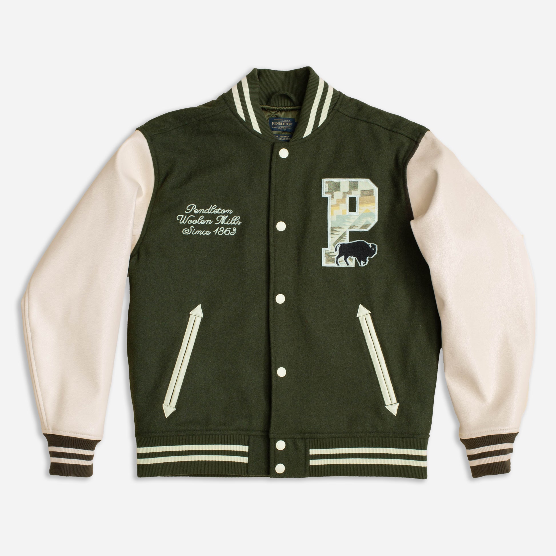 Letterman Varsity Jacket - Green Leaf