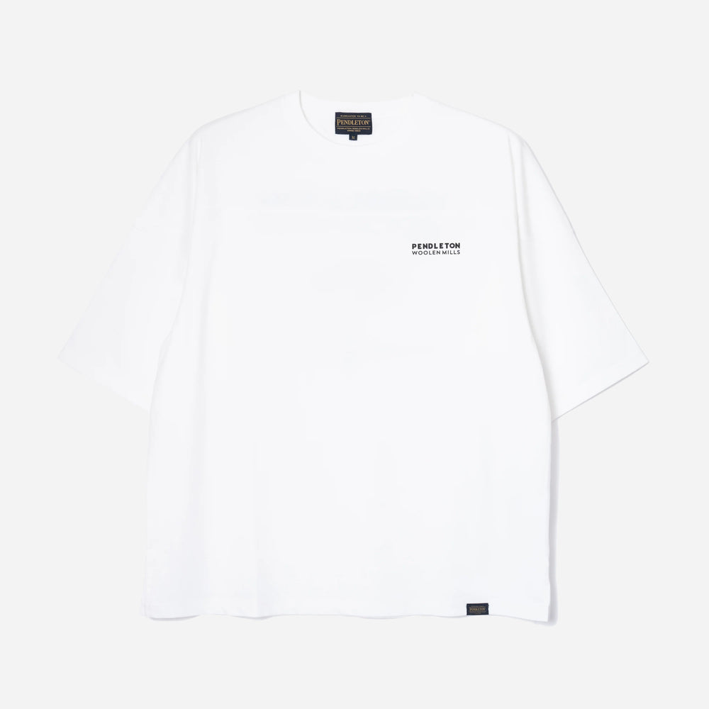 Garment Dye Football T-Shirt - Off White