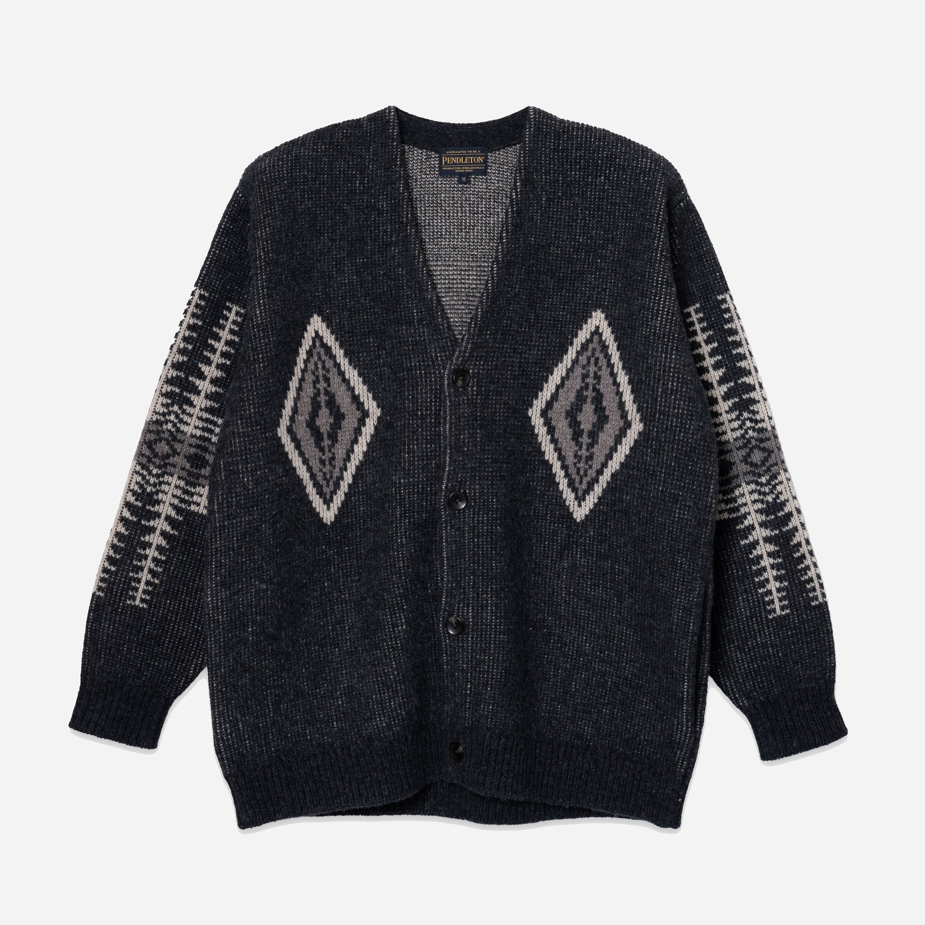 Lambswool Cardigan - Black Harding - Pendleton EU