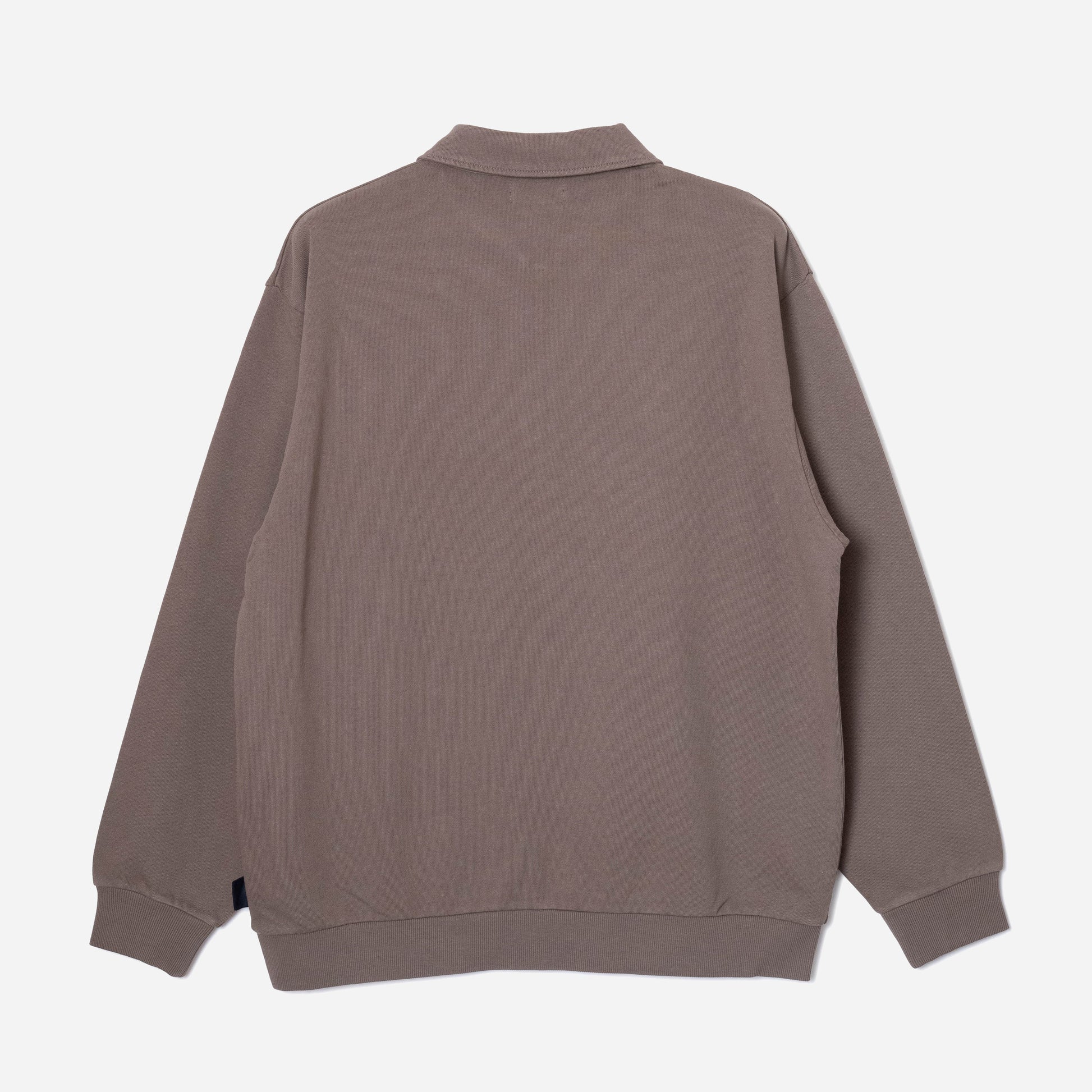 Pigment Dye Half Zip Sweatshirt - Mocha