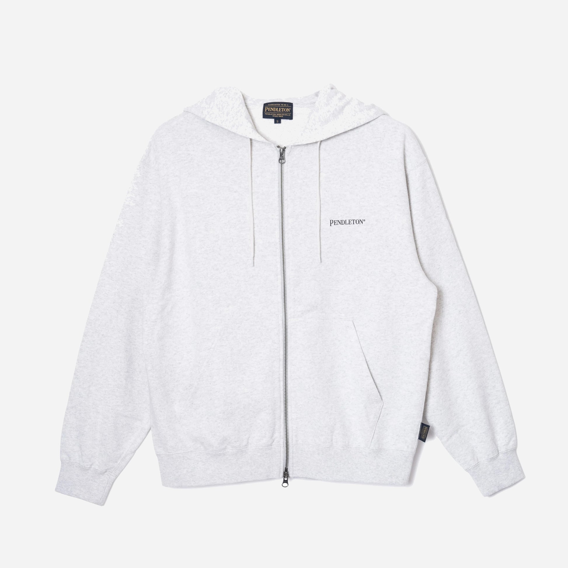 Back Print Zip Up Hoodie - Birch