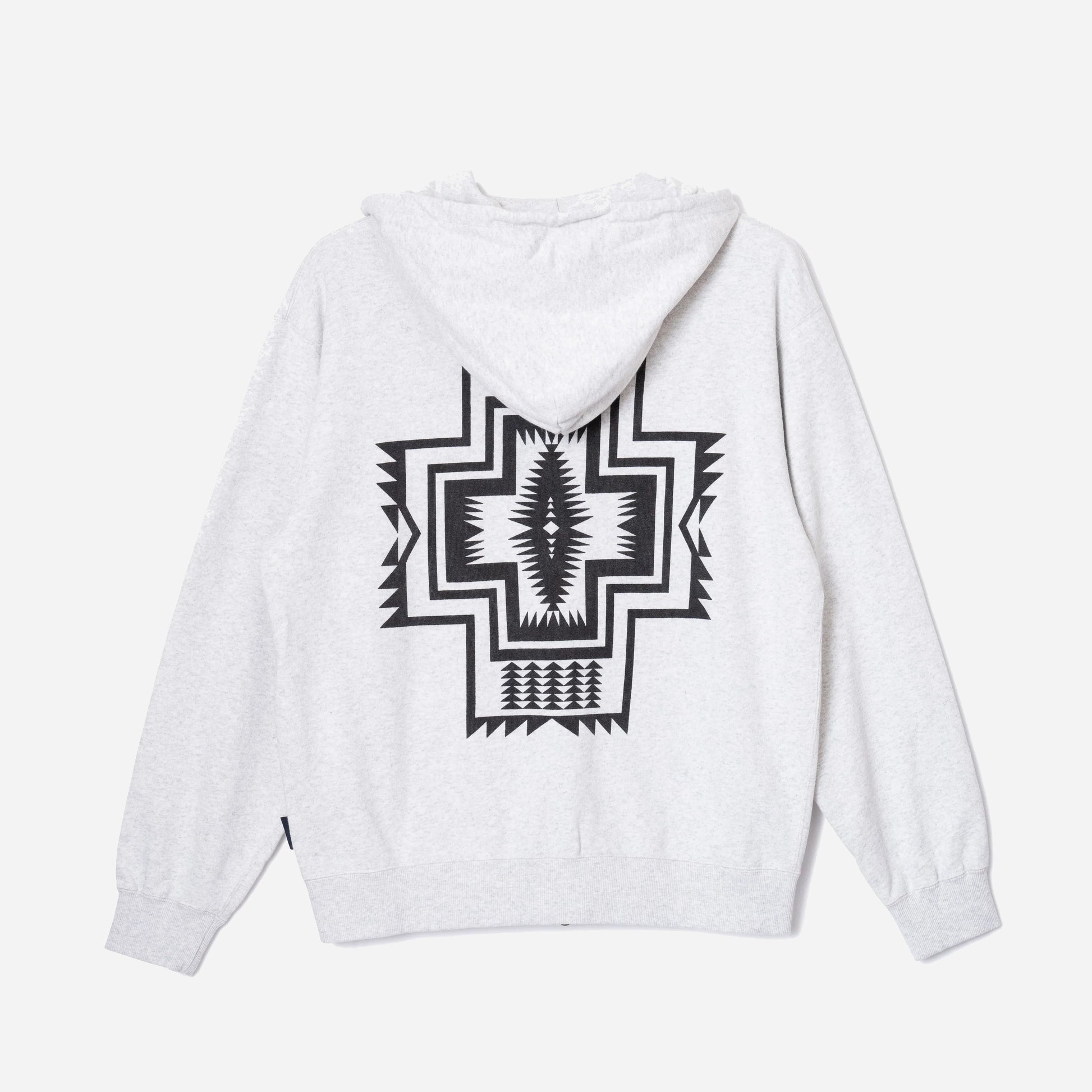 Back Print Zip Up Hoodie - Birch