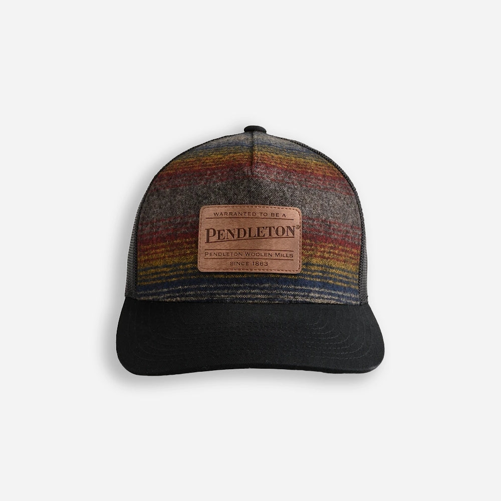 Wool Trucker - Brown/Multi Ombre Stripe