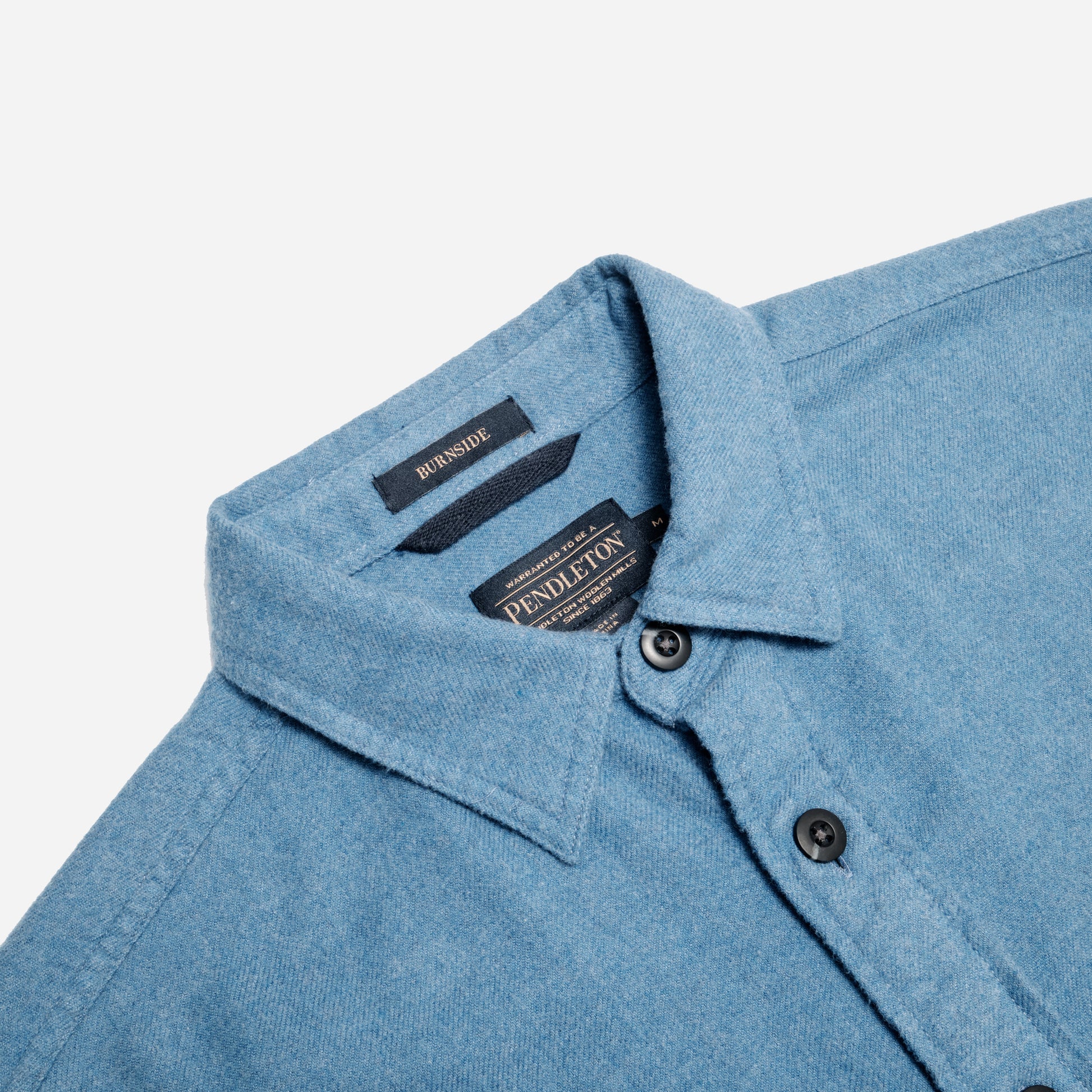 Chemise en flanelle Burnside - Bleu égéen