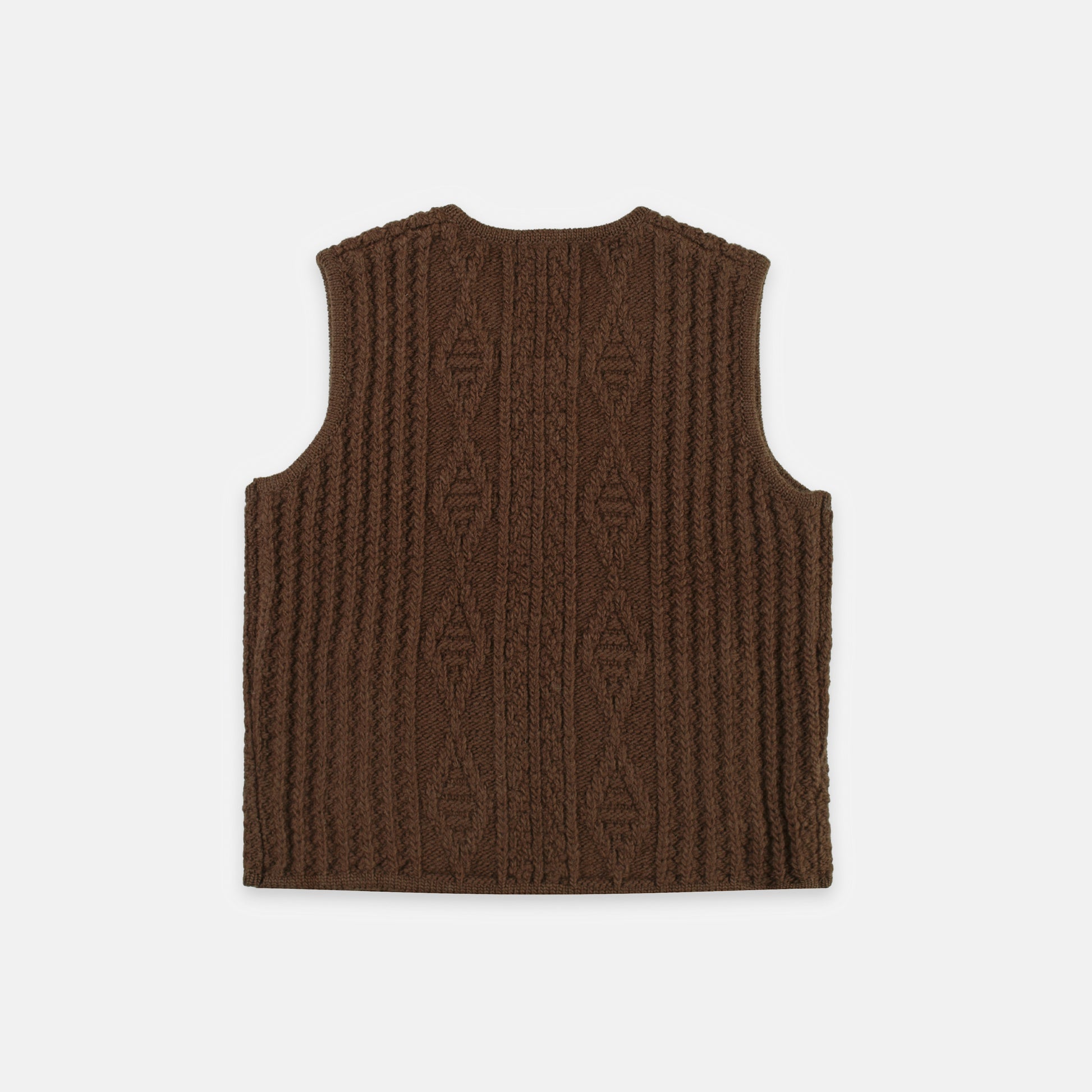 Hoop Zip Vest - Brown