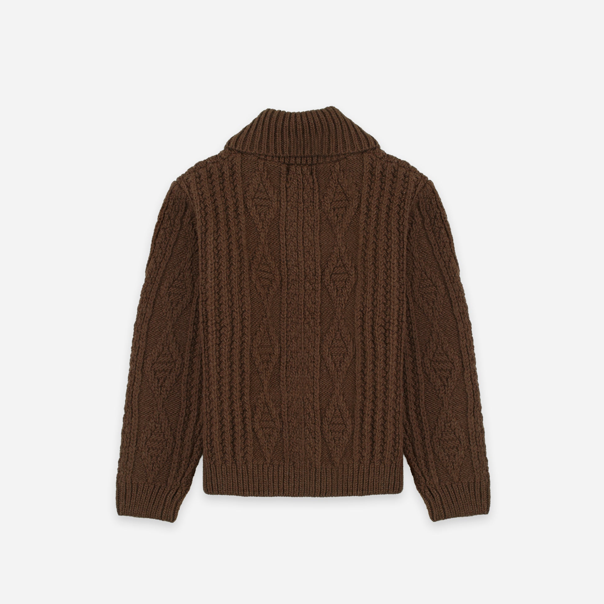 Hoop Zip Cardigan - Brown