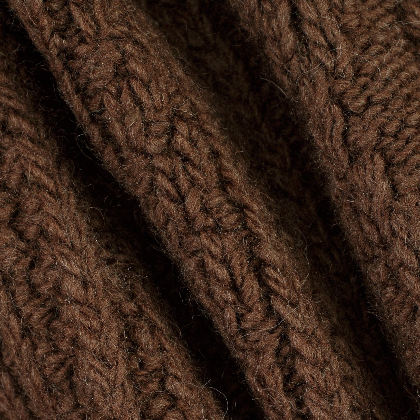 Hoop Zip Cardigan - Brown