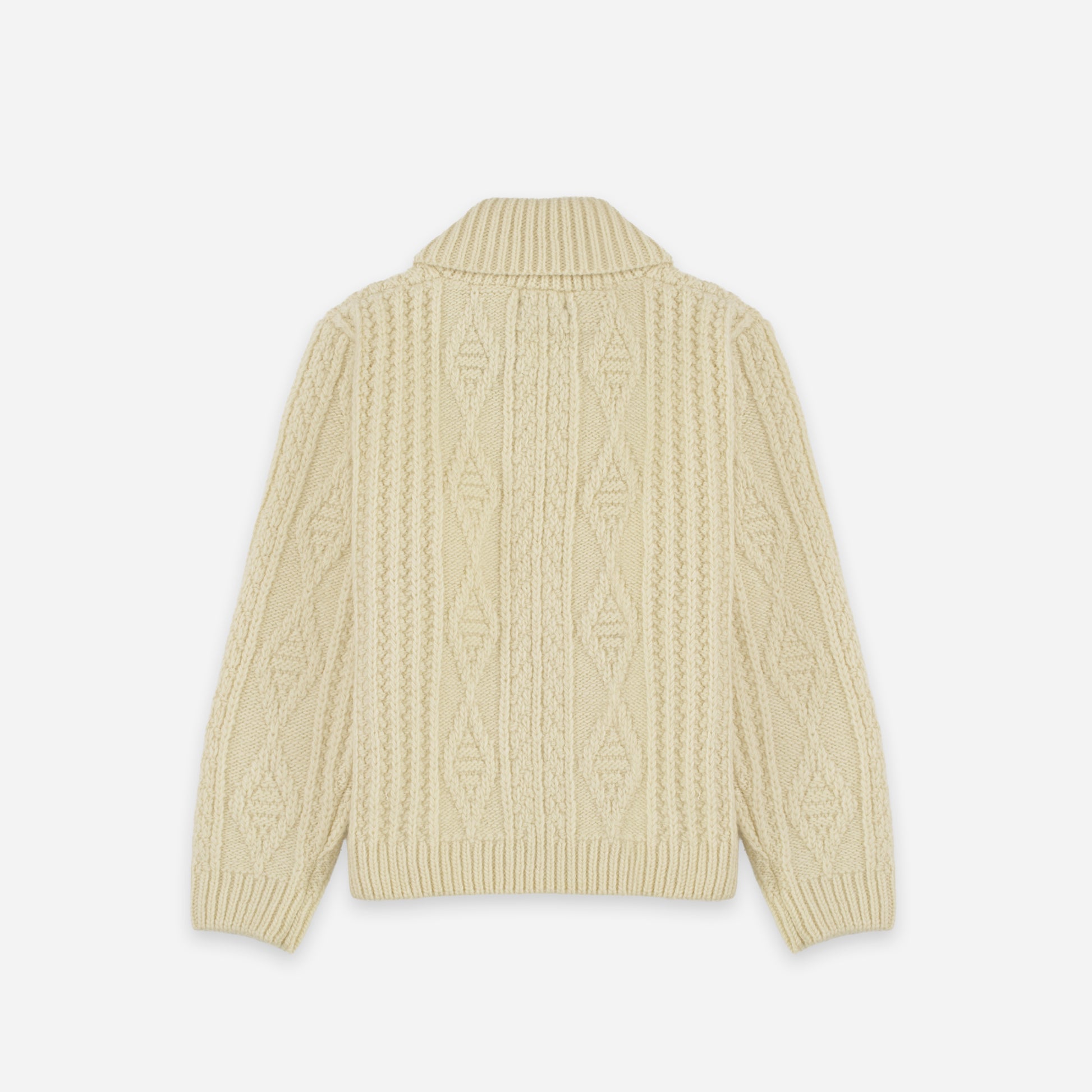 Hoop Zip Cardigan - Cream