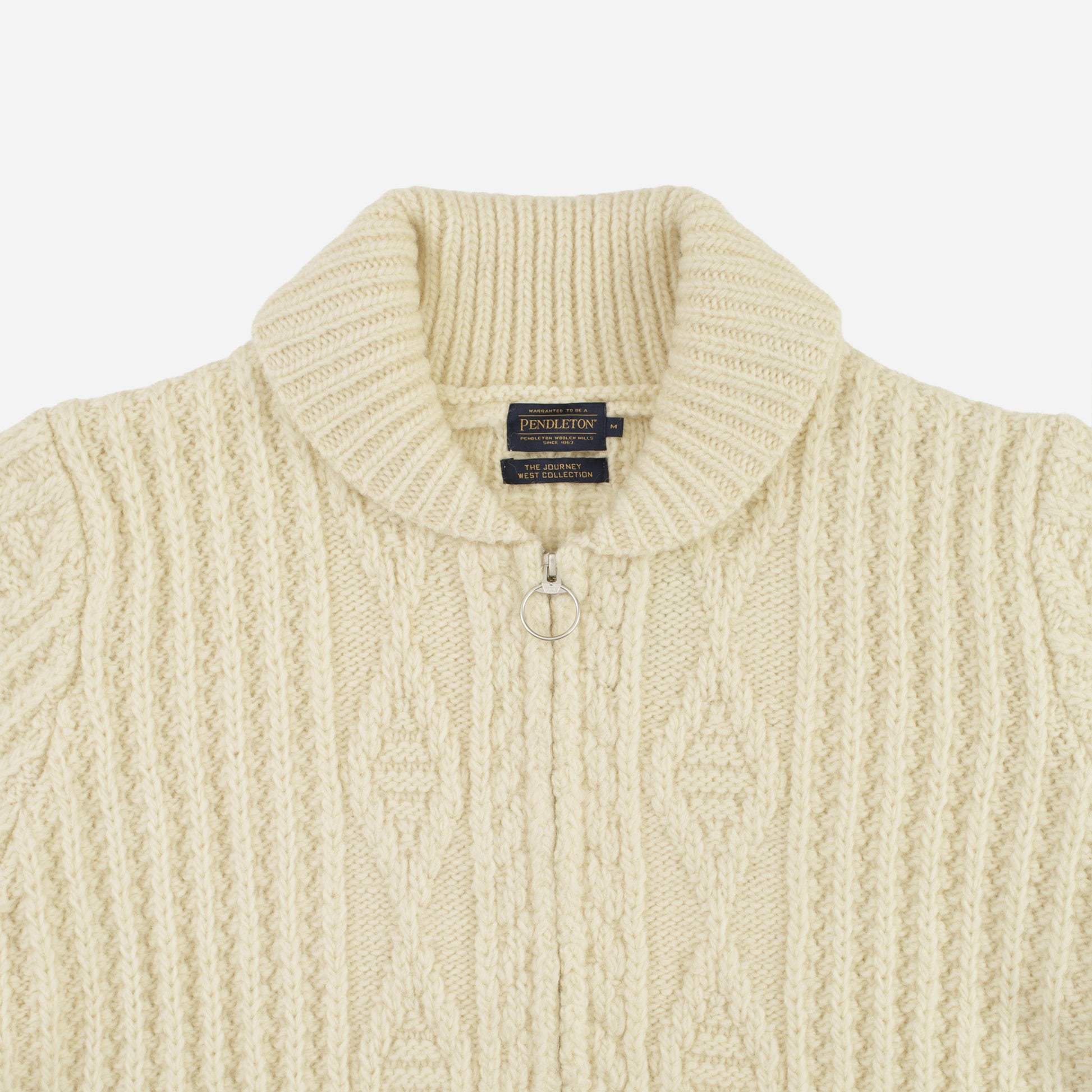 Hoop Zip Cardigan - Cream