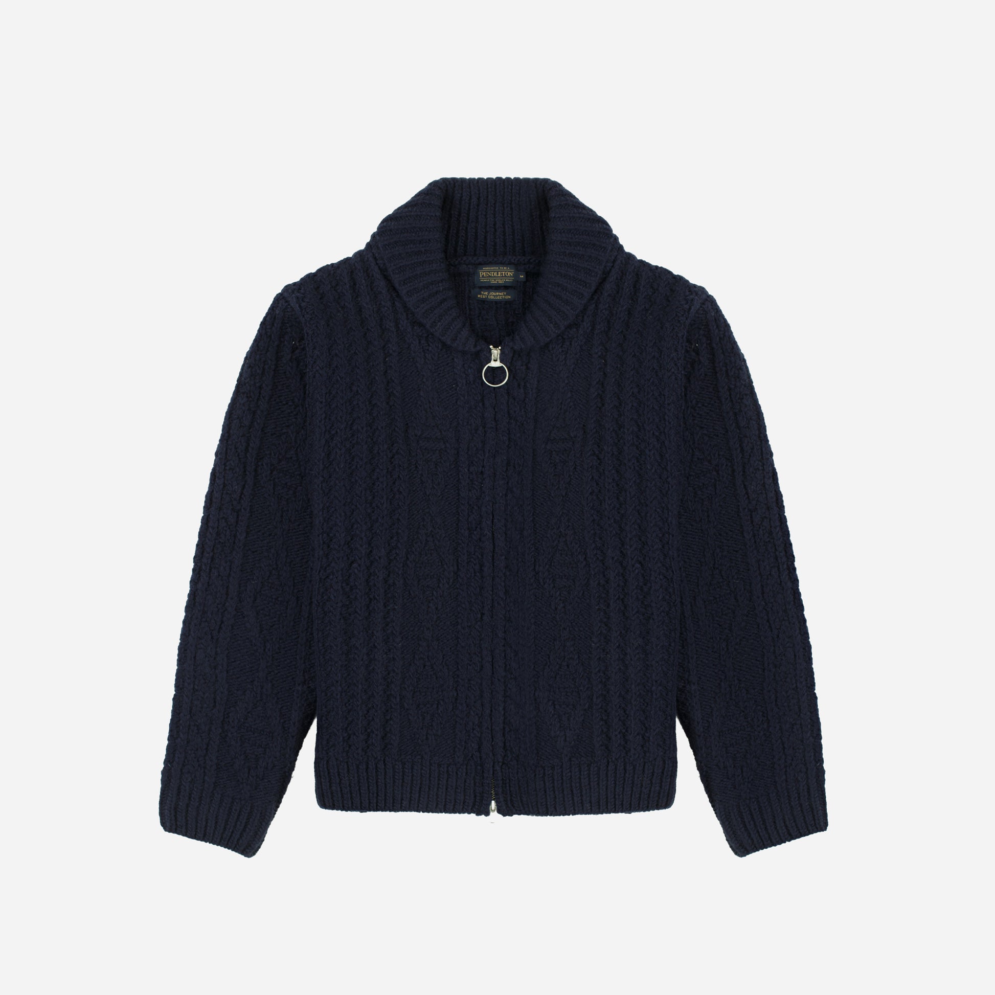 Hoop Zip Cardigan - Navy