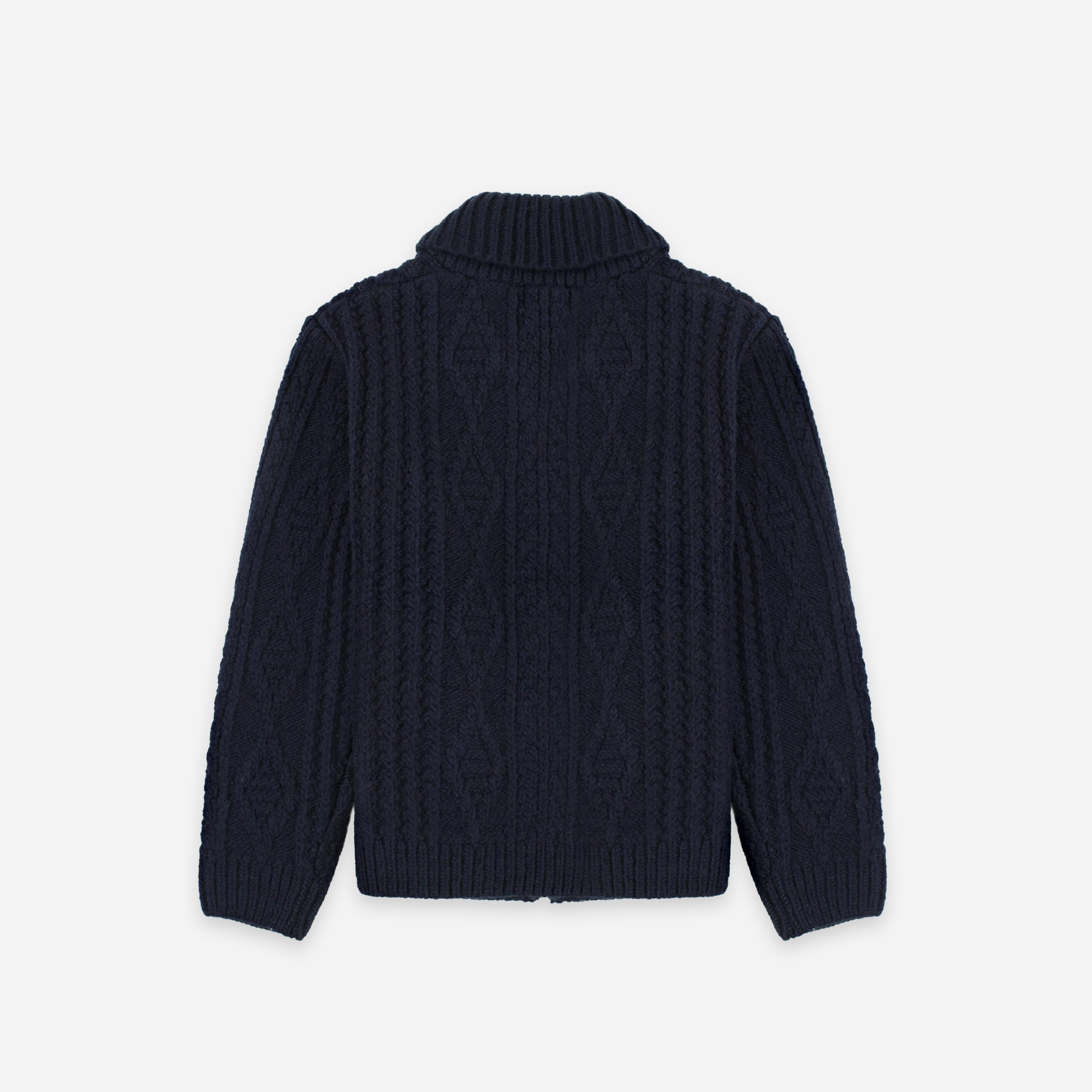 Hoop Zip Cardigan - Navy
