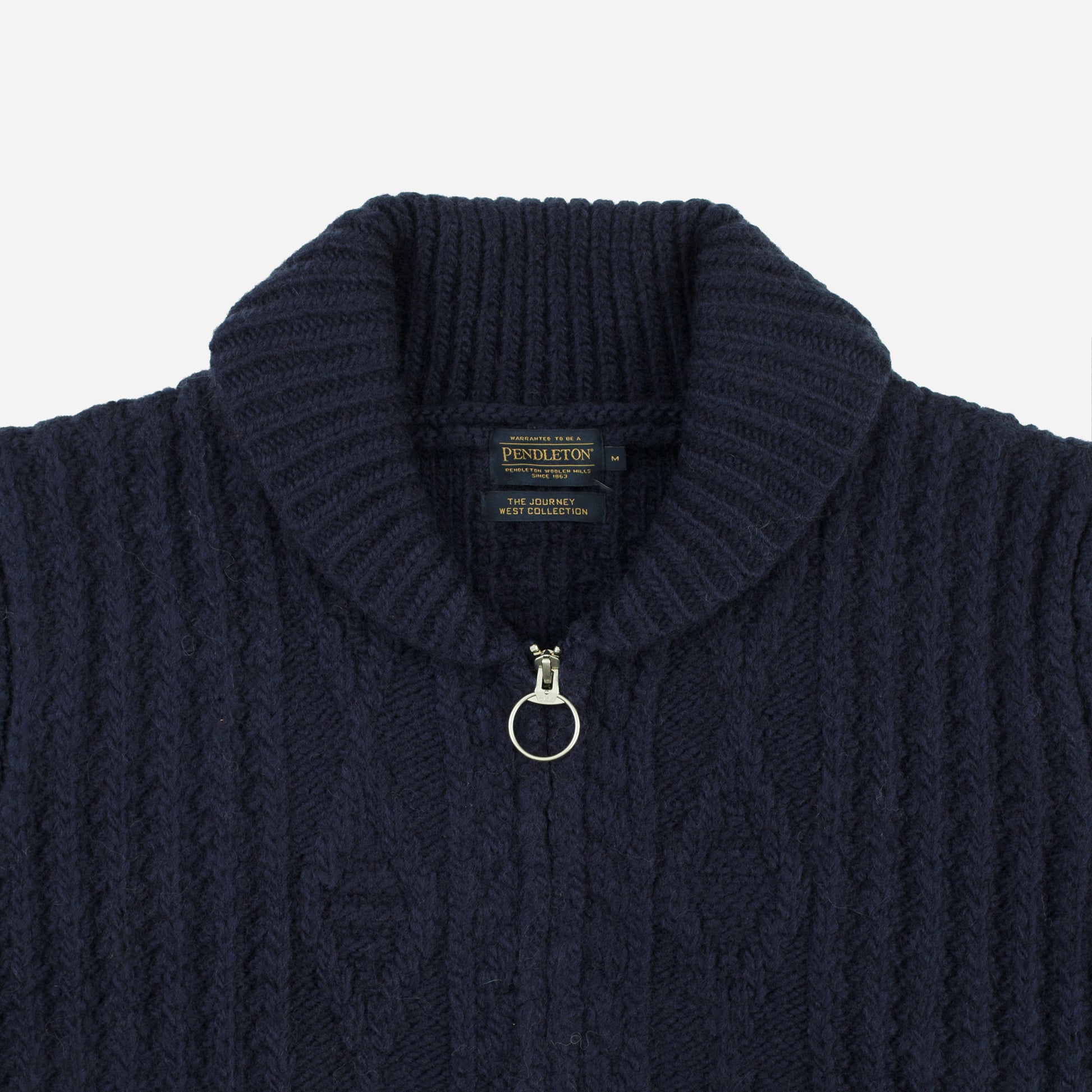 Hoop Zip Cardigan - Navy