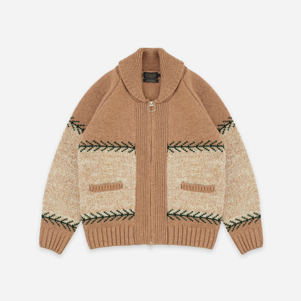 Shawl Cowichan Cardigan - OG Oatmeal