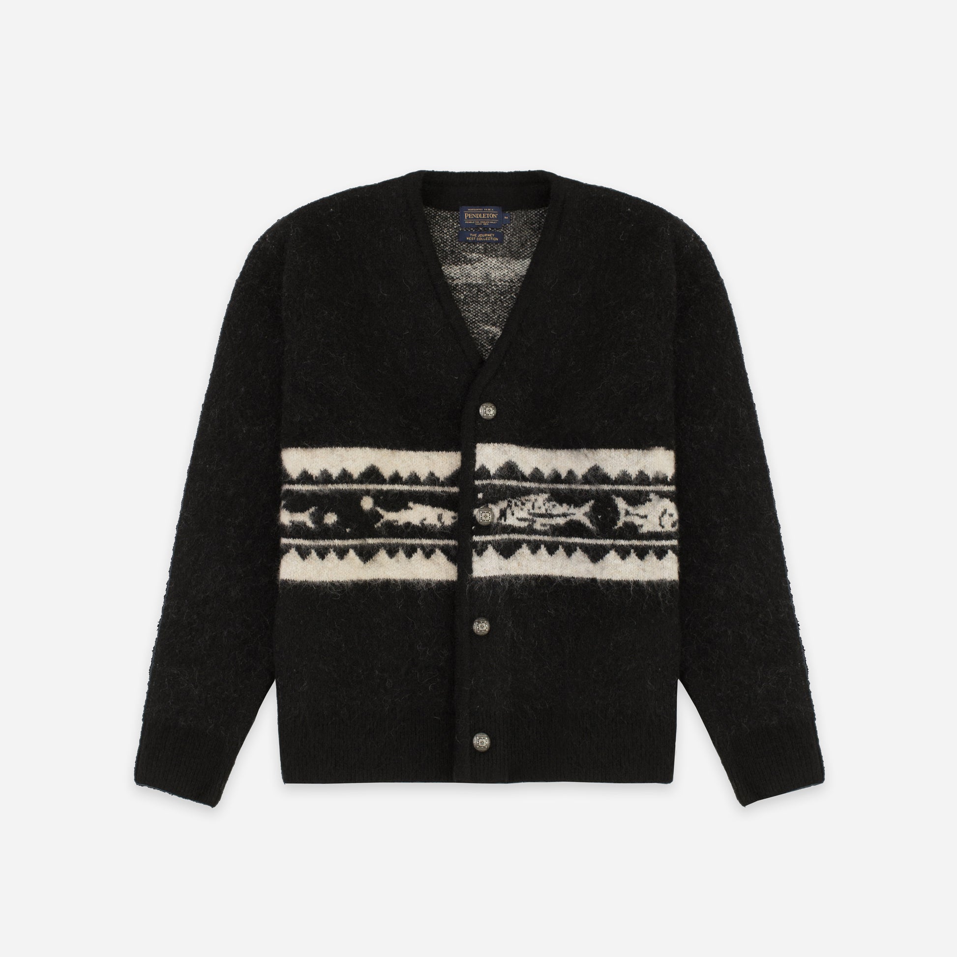 Mohair Cardigan - Salmon Falls Black