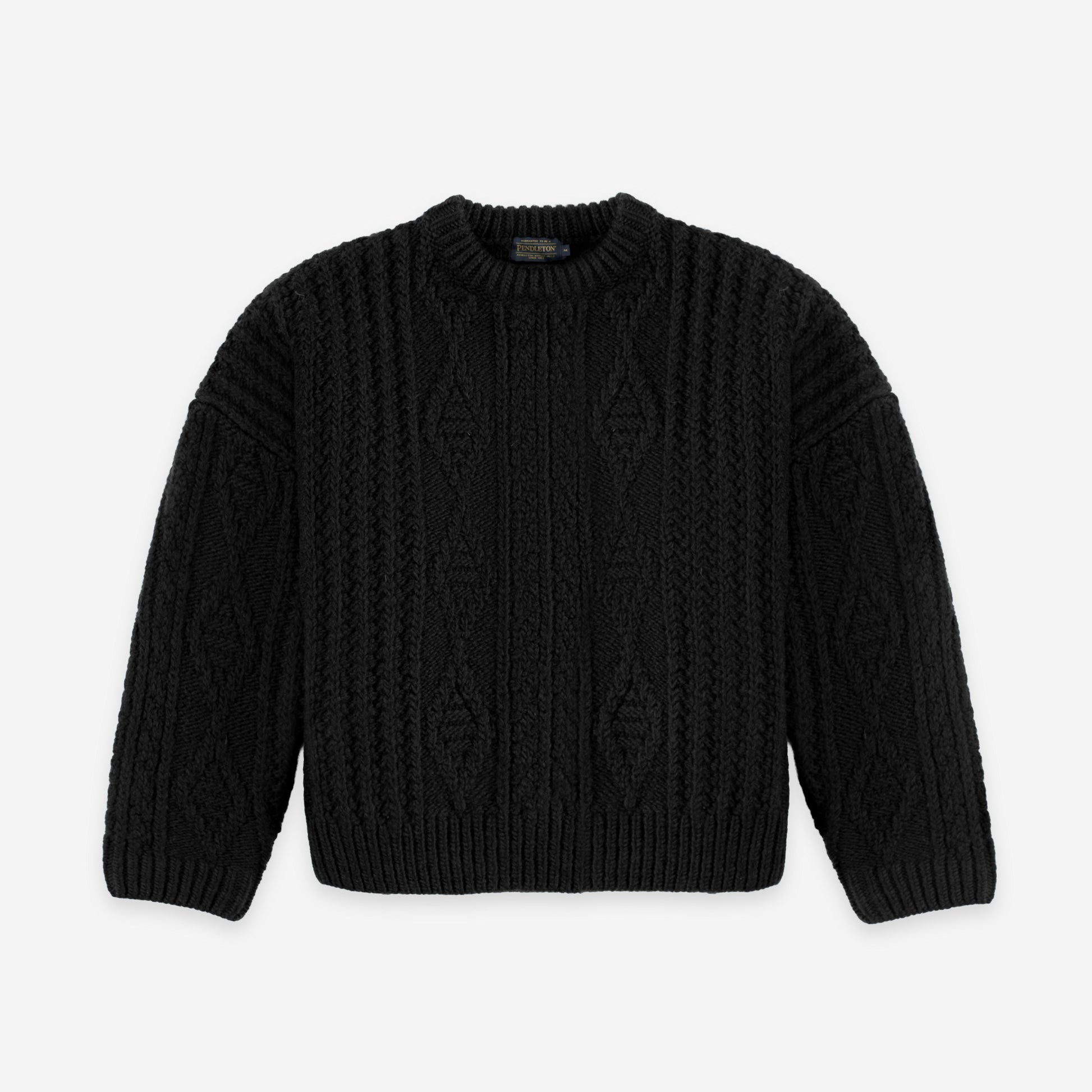 Cable Knit Sweater - Black