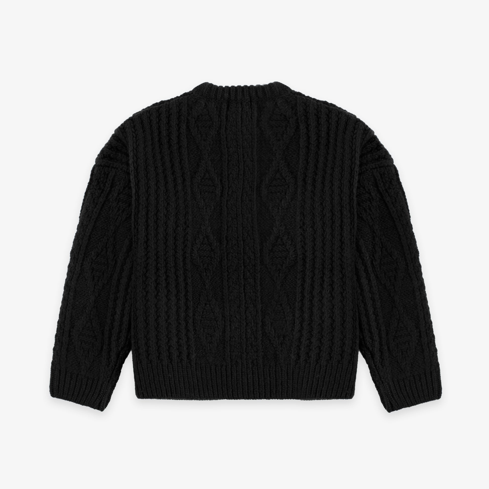Cable Knit Sweater - Black