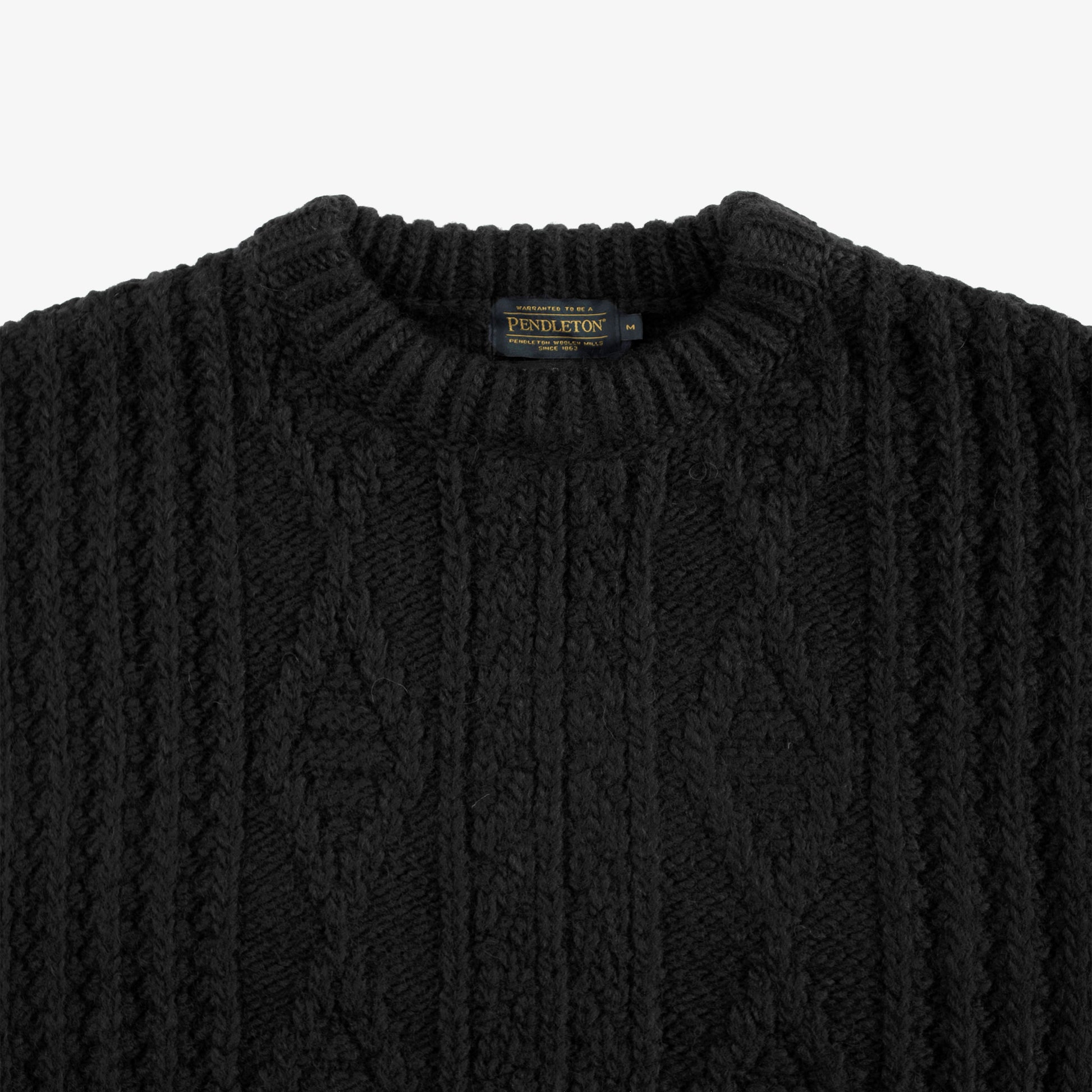 Cable Knit Sweater - Black