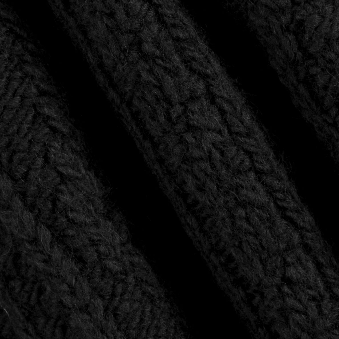 Cable Knit Sweater - Black